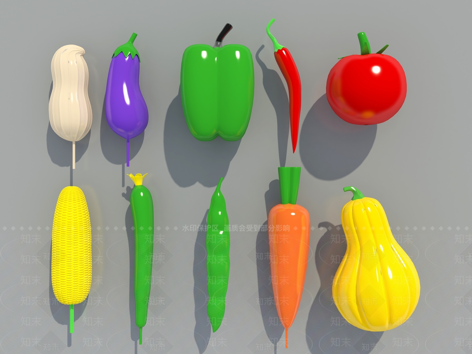 蔬菜3D模型下载【ID:1156670432】