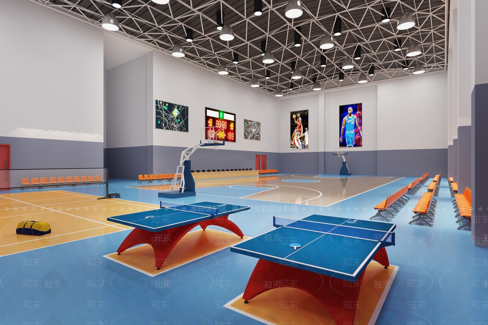 现代健身房3D模型下载【ID:1121123968】