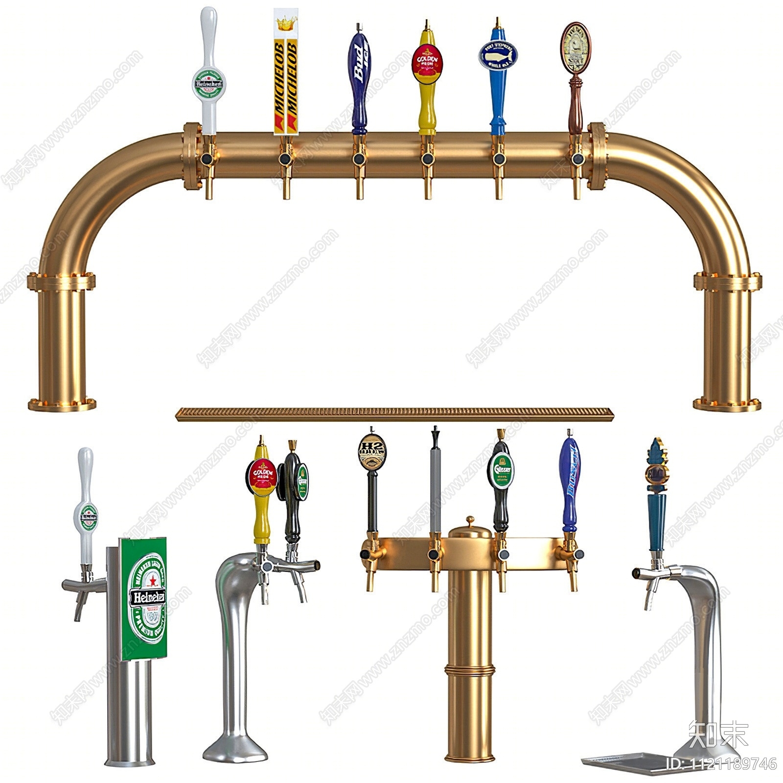 现代啤酒机水龙头SU模型下载【ID:1121189746】