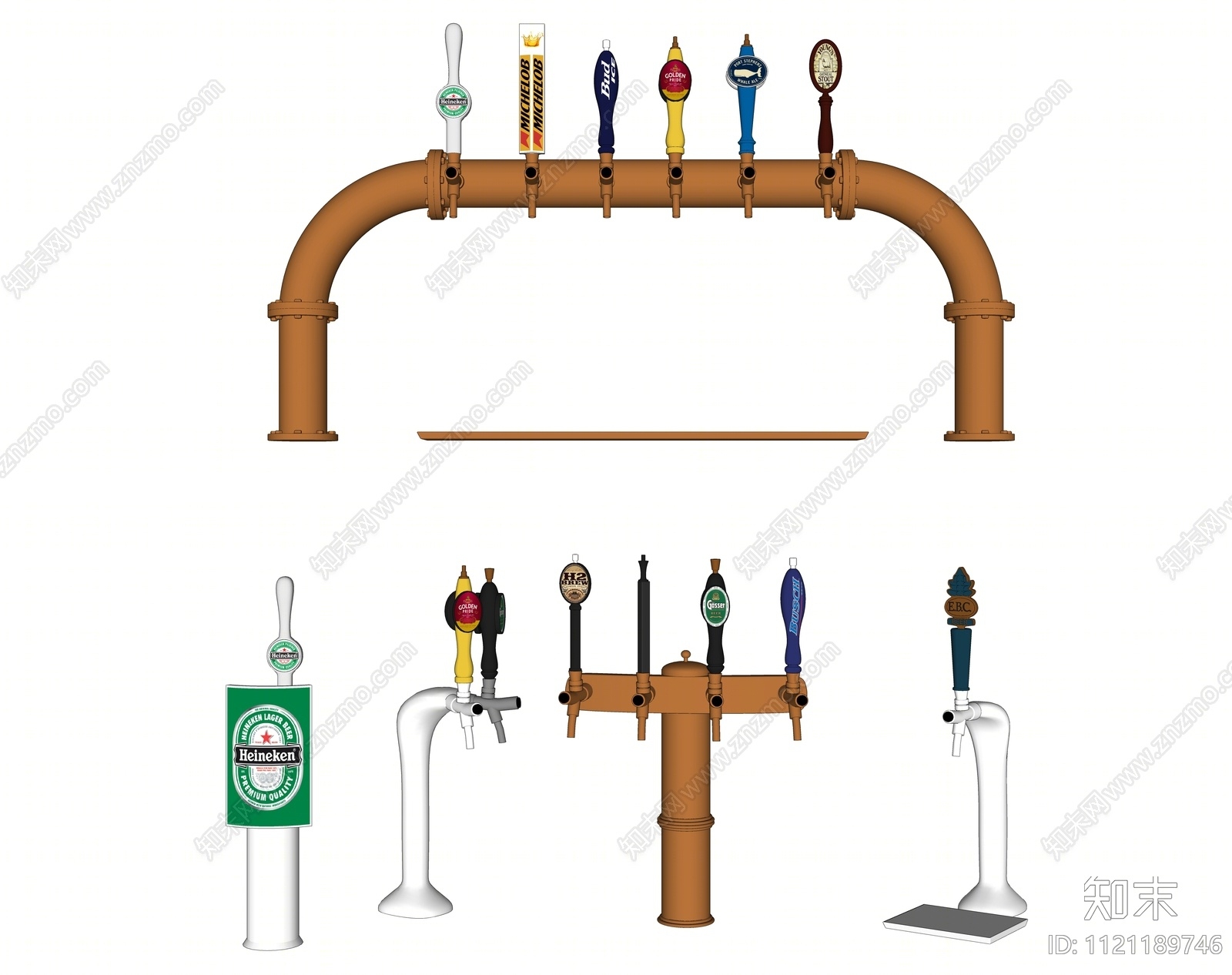 现代啤酒机水龙头SU模型下载【ID:1121189746】