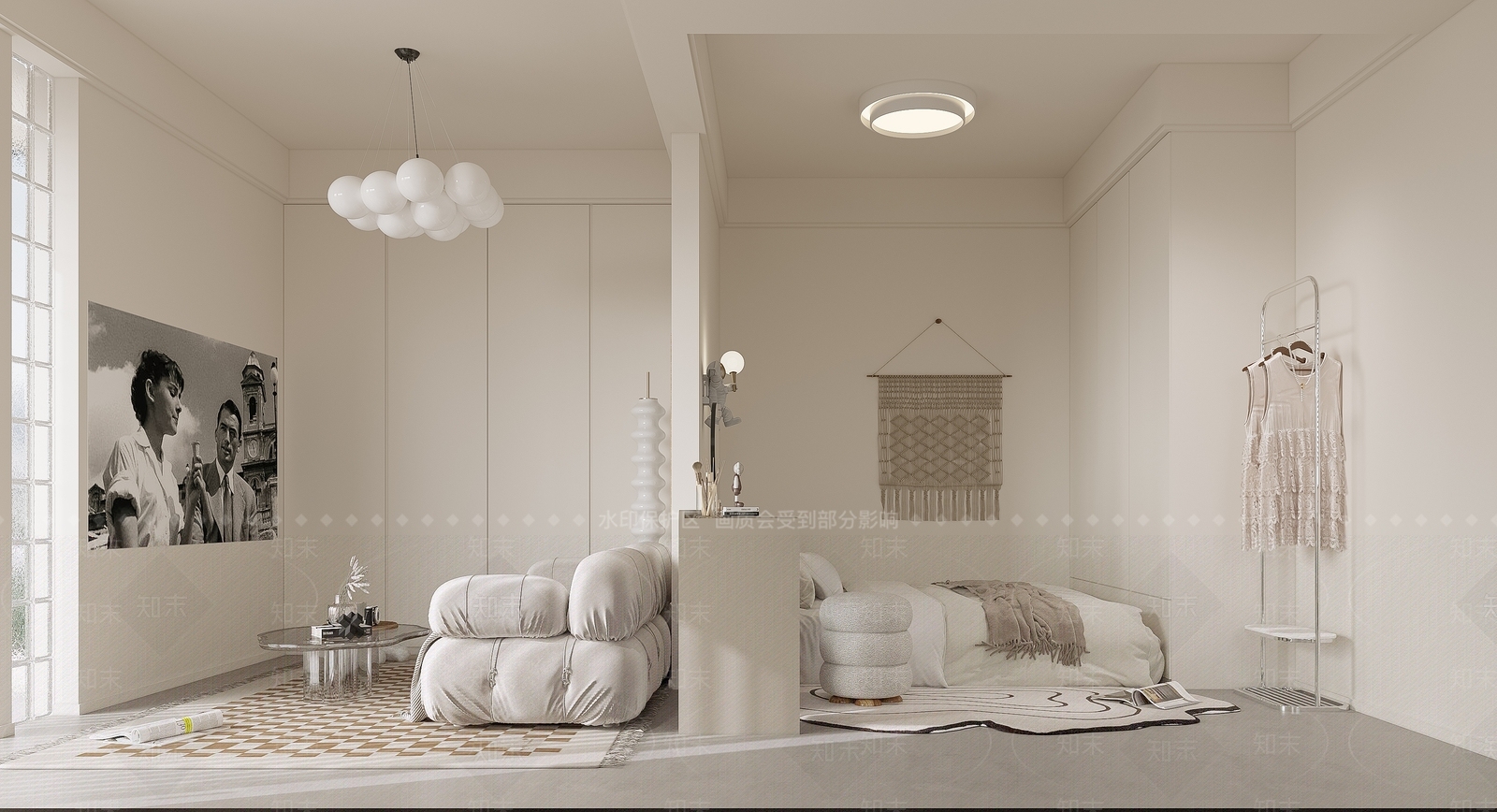 现代单身公寓3D模型下载【ID:1121133404】