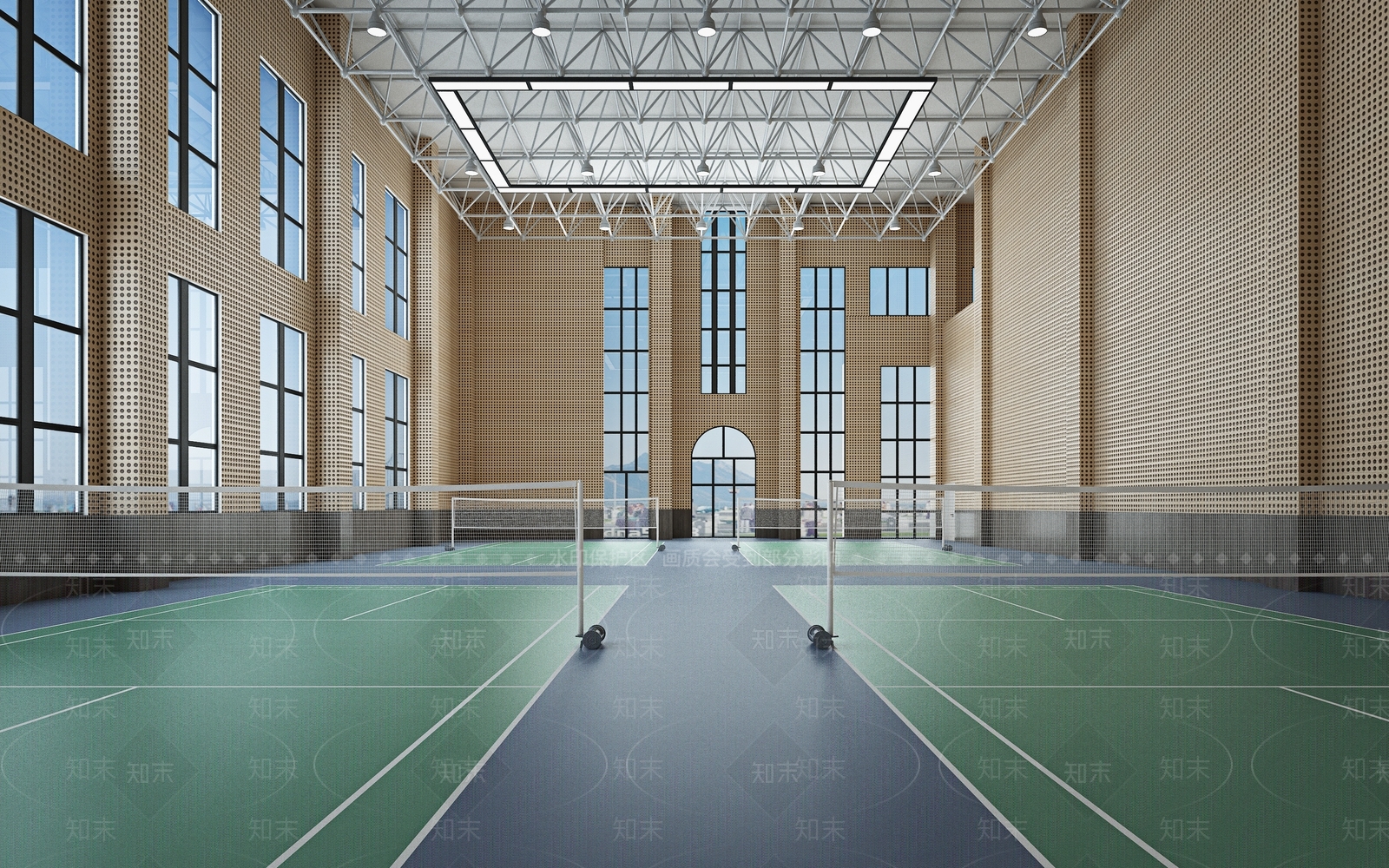 羽毛球场3D模型下载【ID:1121145235】
