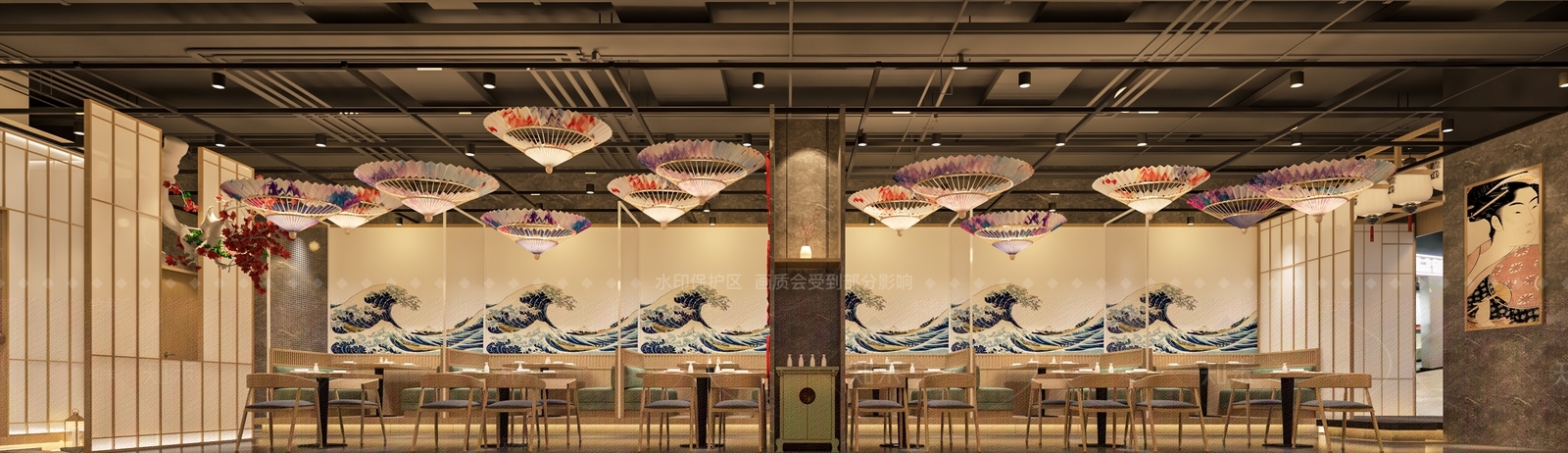 日式料理店SU模型下载【ID:1121169343】
