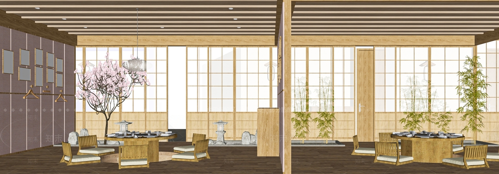 日式料理店包厢SU模型下载【ID:1121169475】
