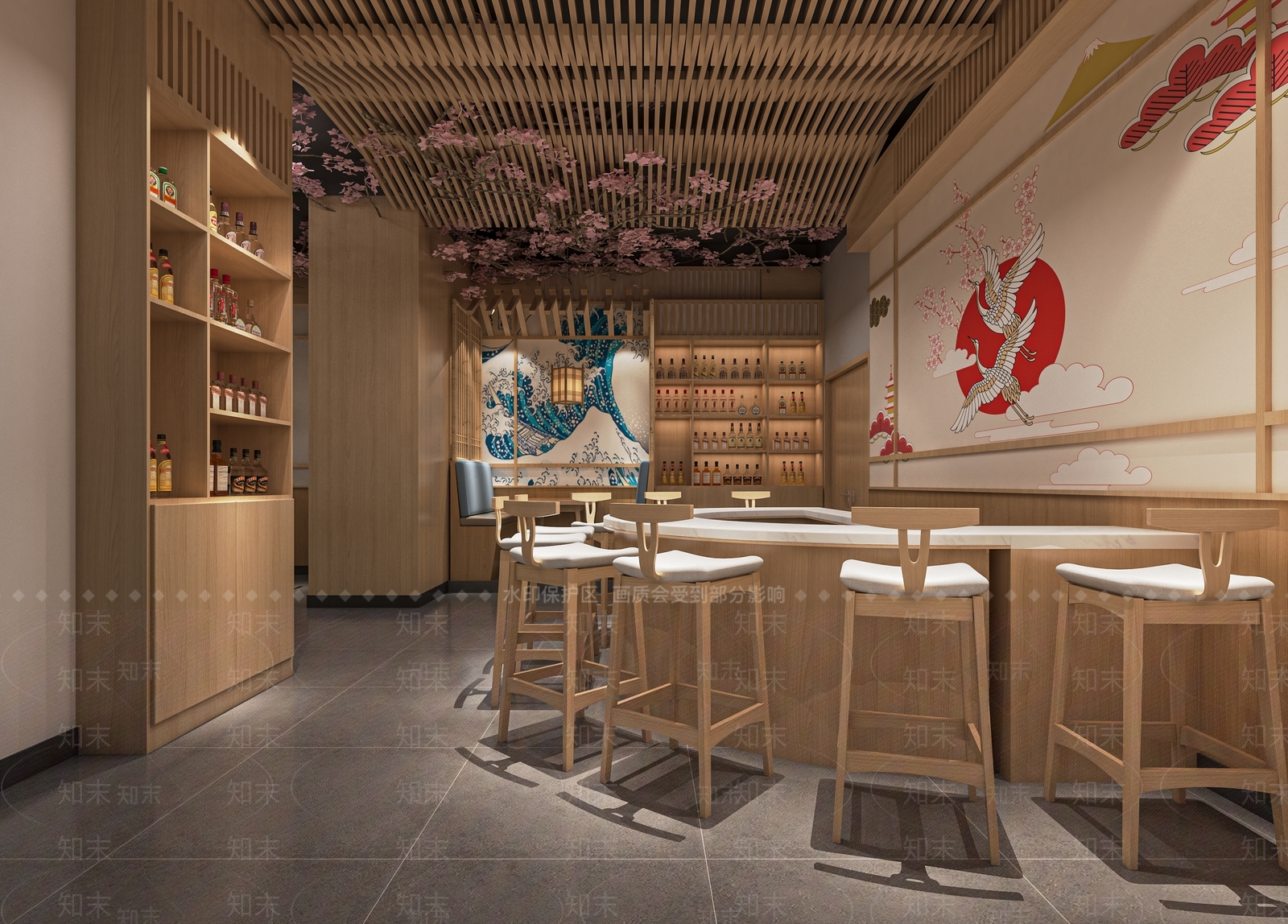 日式料理店SU模型下载【ID:1121169992】