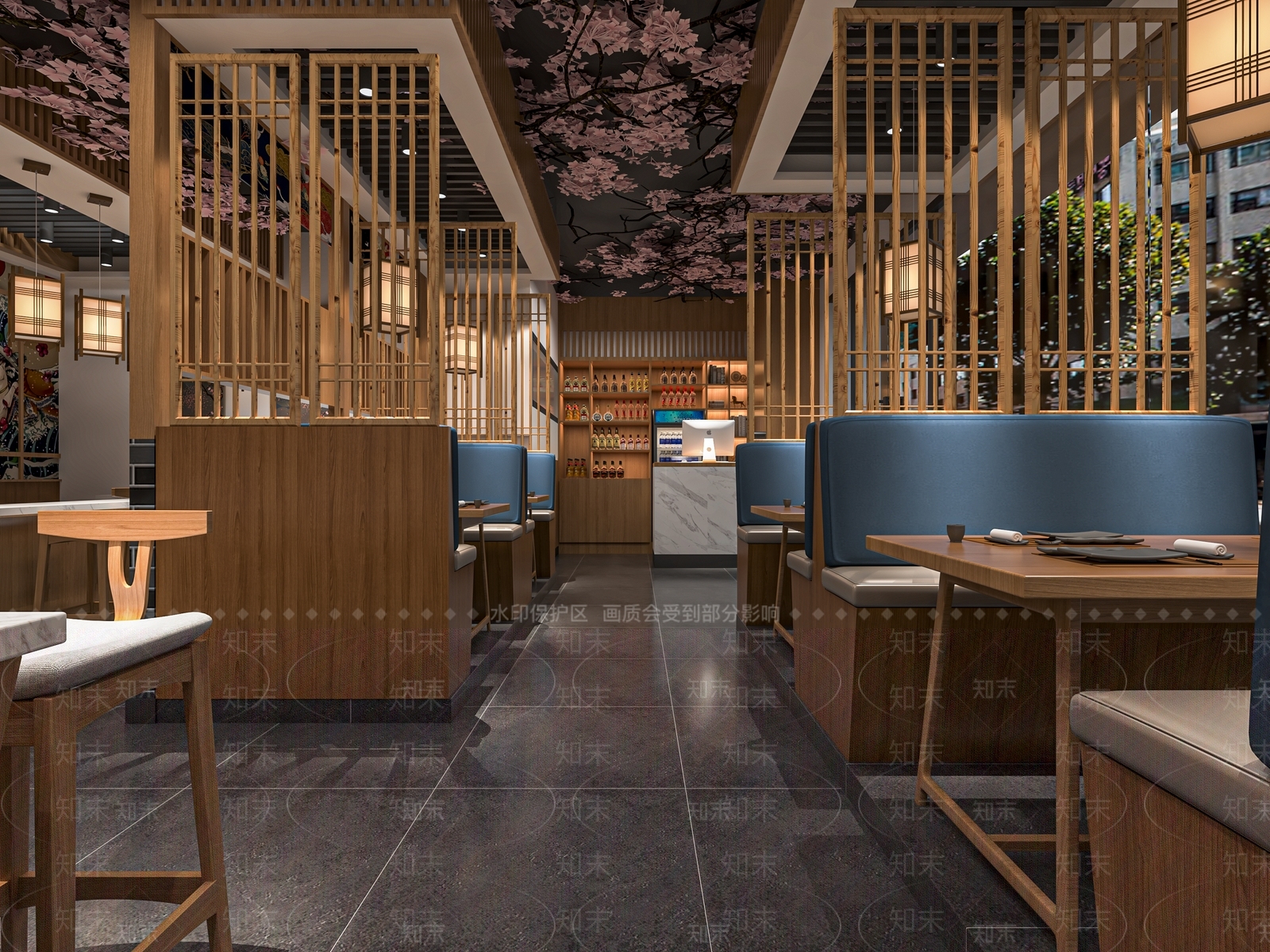 日式料理店SU模型下载【ID:1121169992】