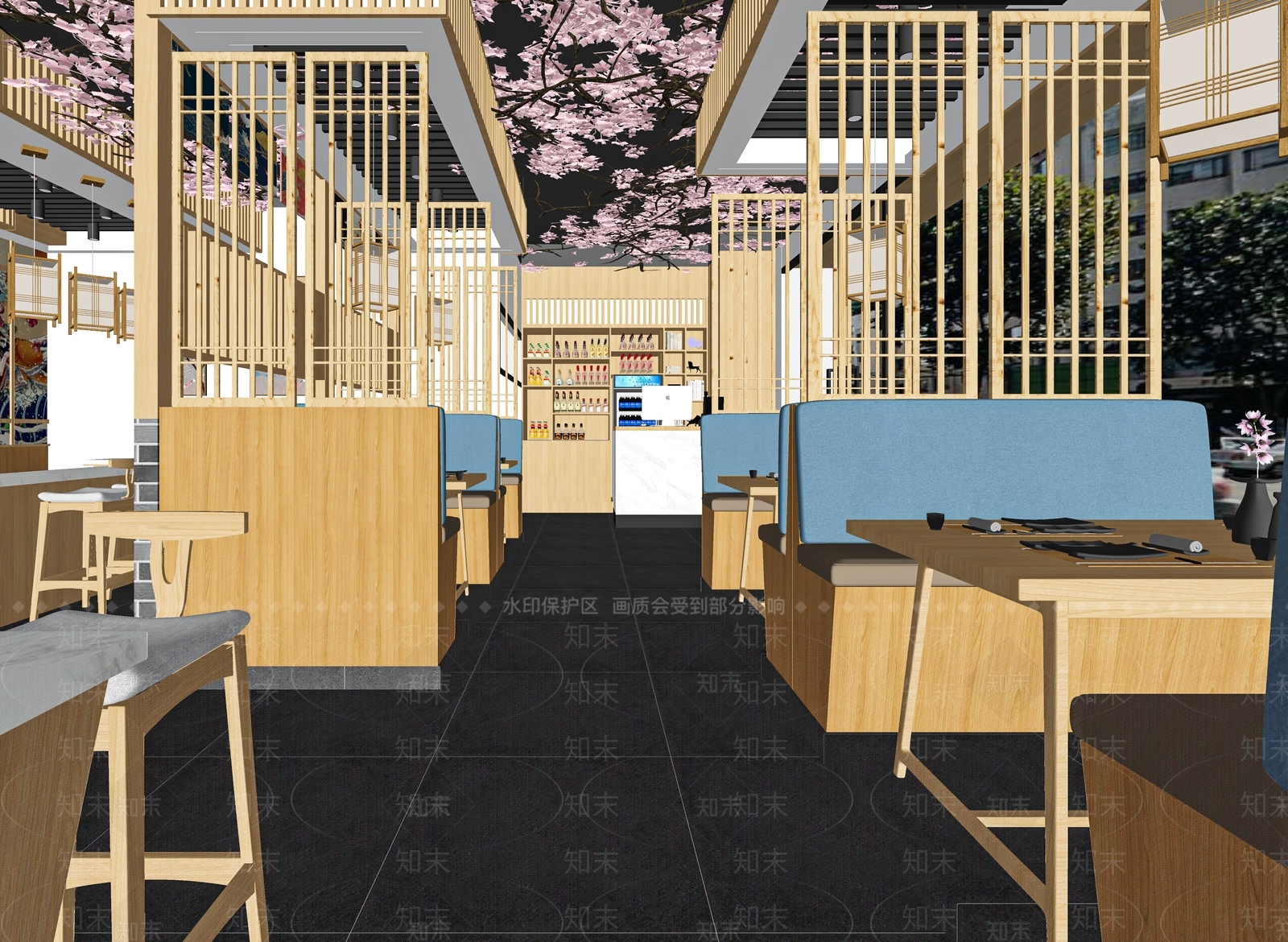 日式料理店SU模型下载【ID:1121169992】