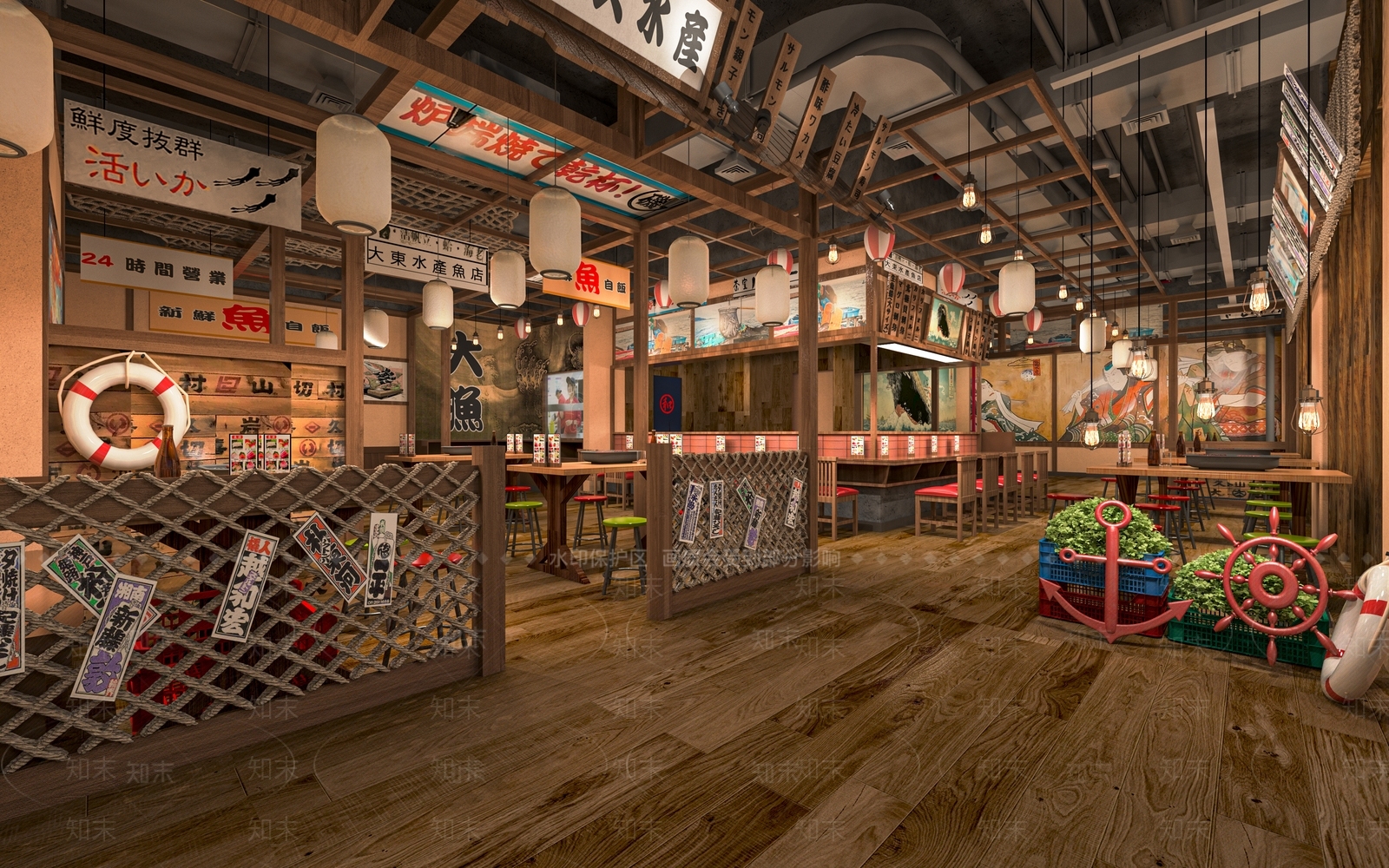 日式料理店SU模型下载【ID:1121170778】