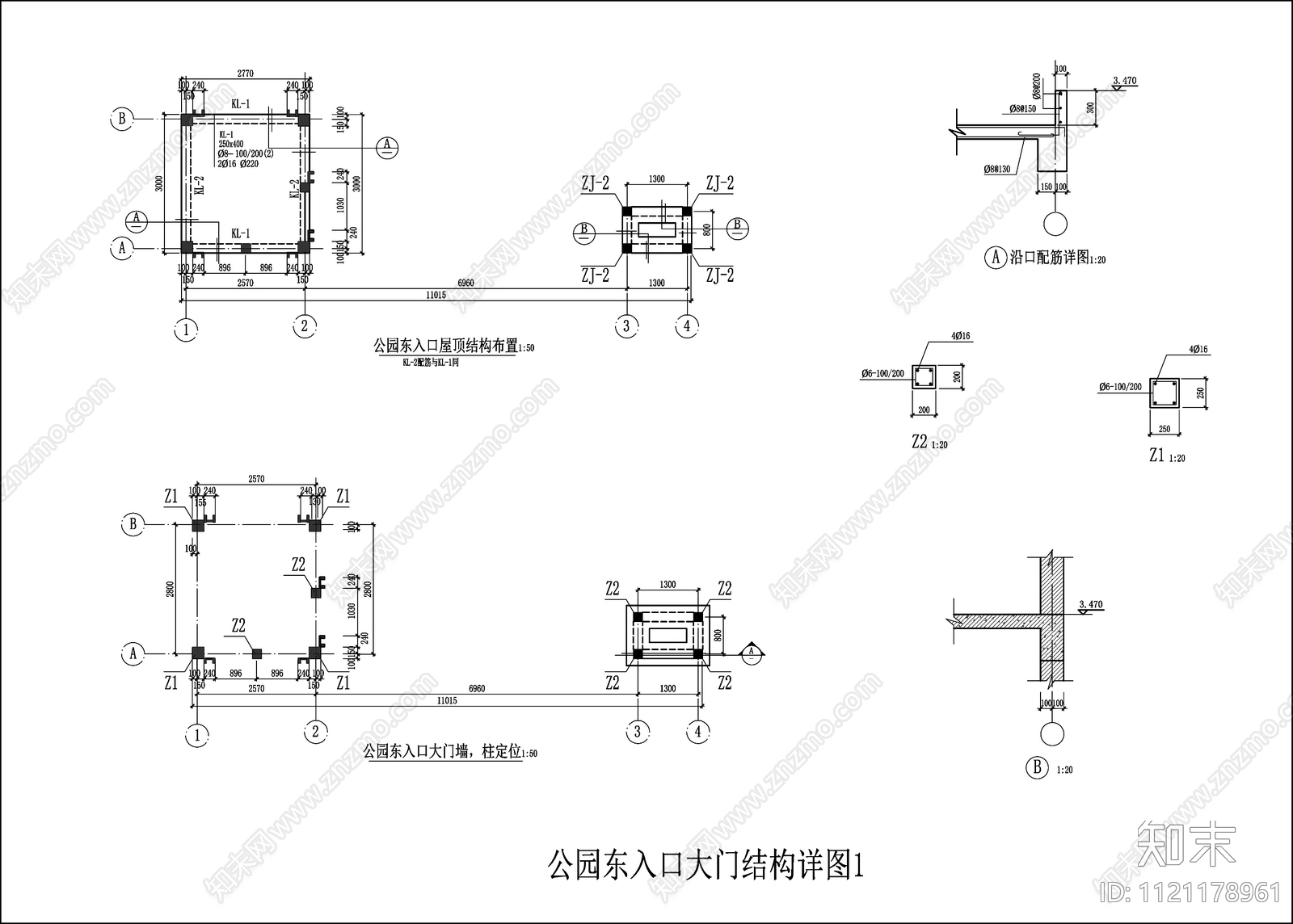 现代大门cad施工图下载【ID:1121178961】