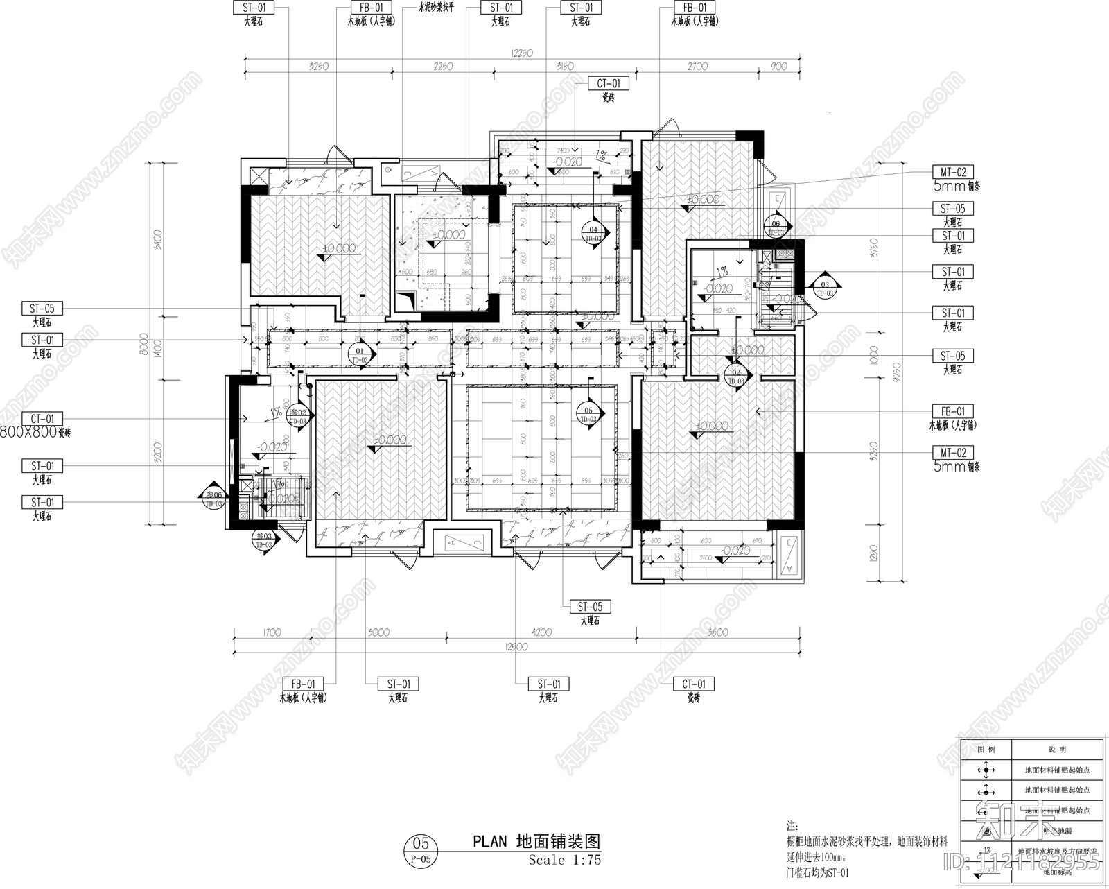 法式室内样板间设计施工图cad施工图下载【ID:1121182955】