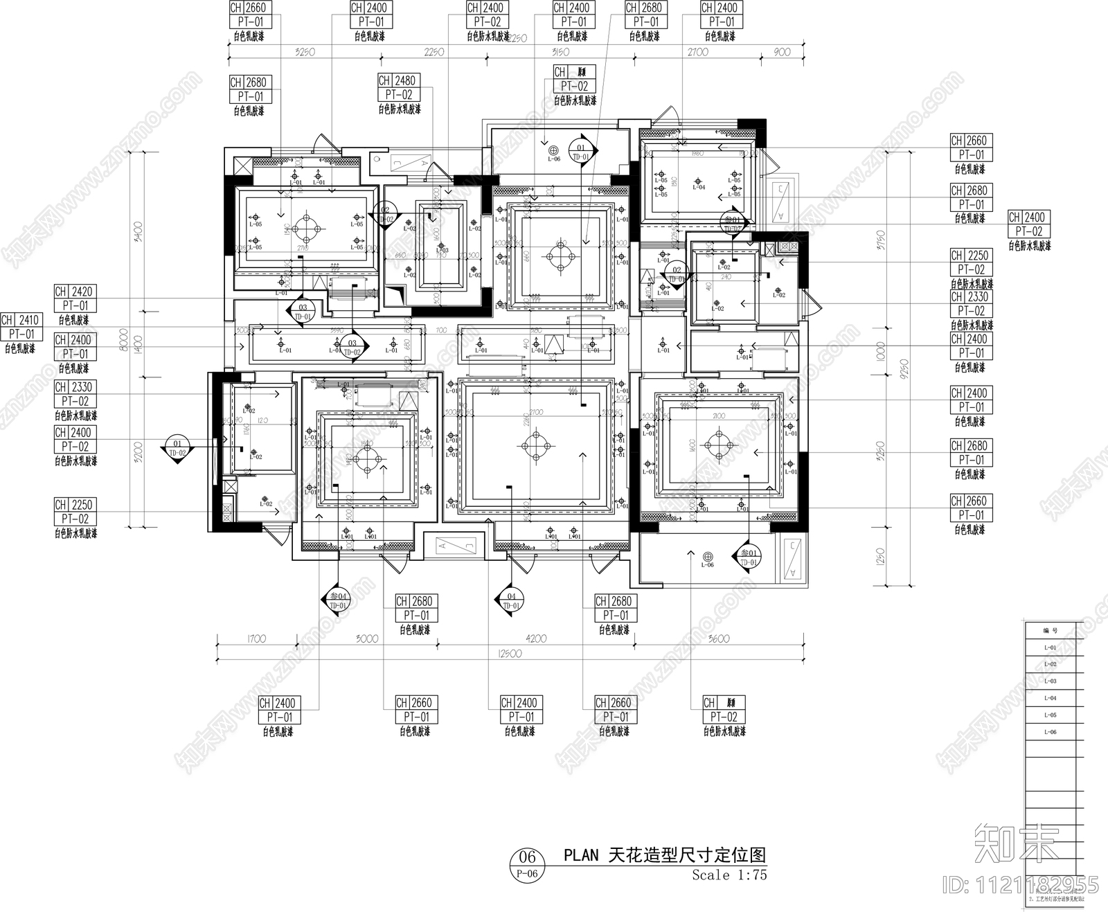 法式室内样板间设计施工图cad施工图下载【ID:1121182955】