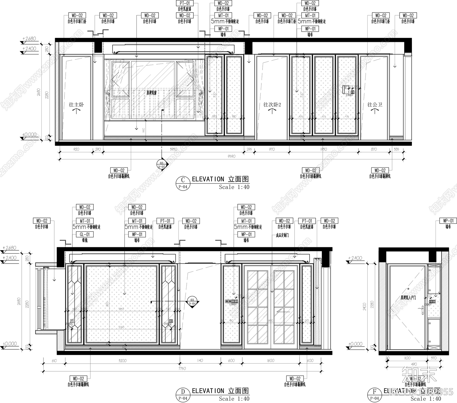 法式室内样板间设计施工图cad施工图下载【ID:1121182955】