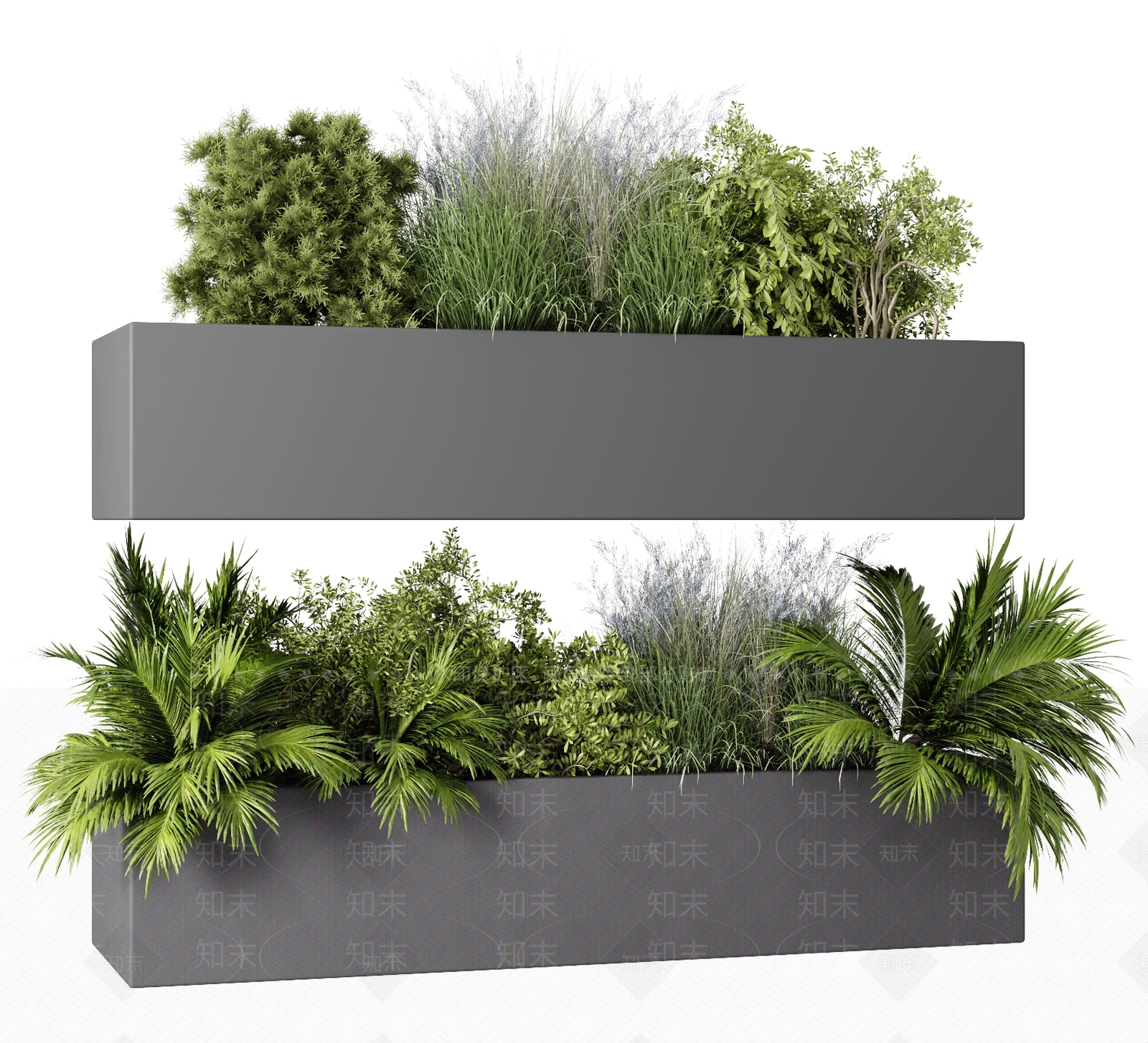 绿植花坛3D模型下载【ID:1121188653】