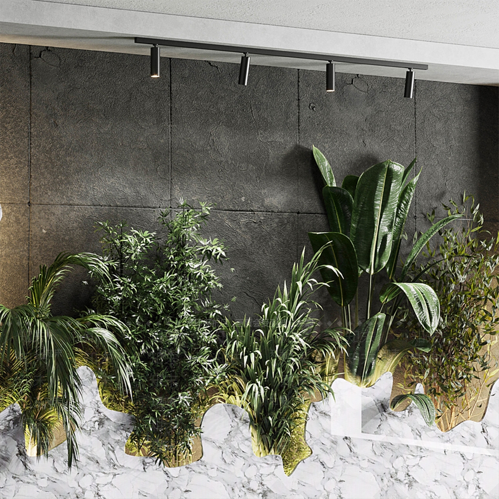 植物墙3D模型下载【ID:1121614941】