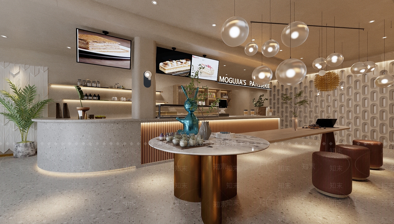 现代甜品店3D模型下载【ID:1121210705】