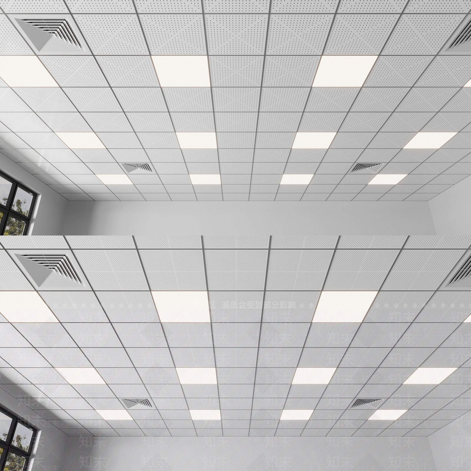现代铝扣板吊顶3D模型下载【ID:1121213033】