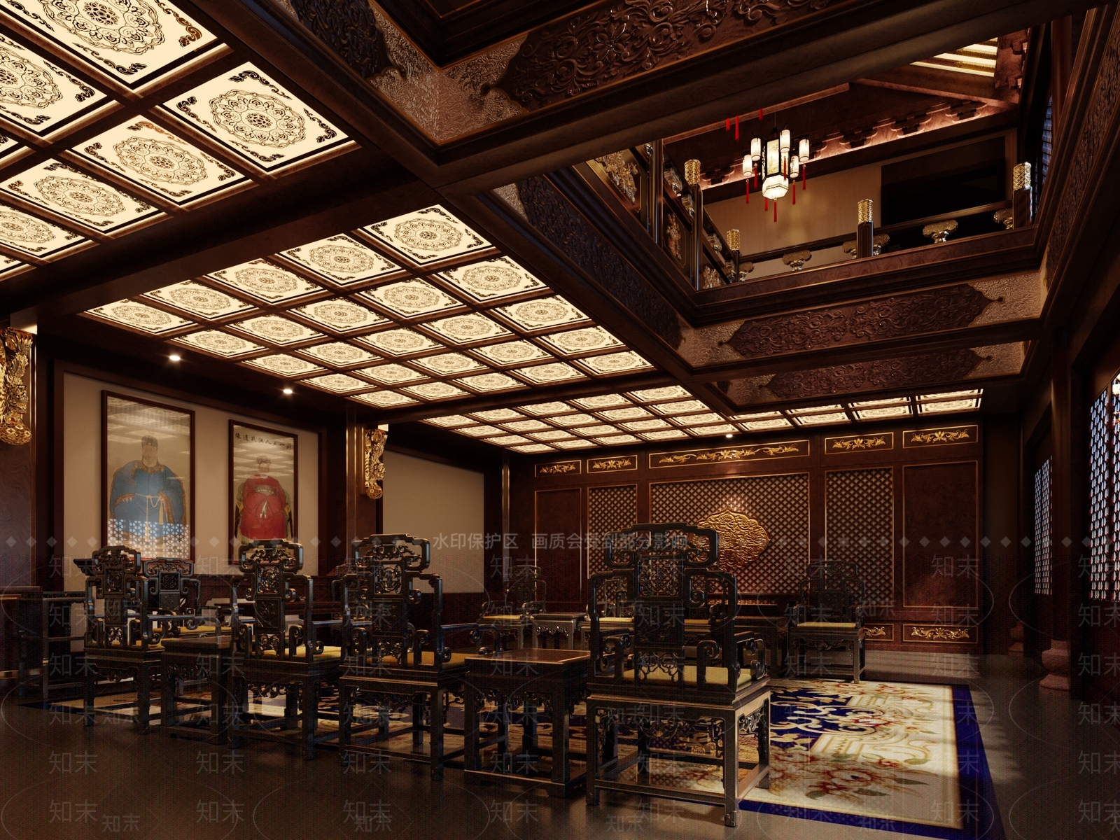 中式祠堂3D模型下载【ID:1121245063】