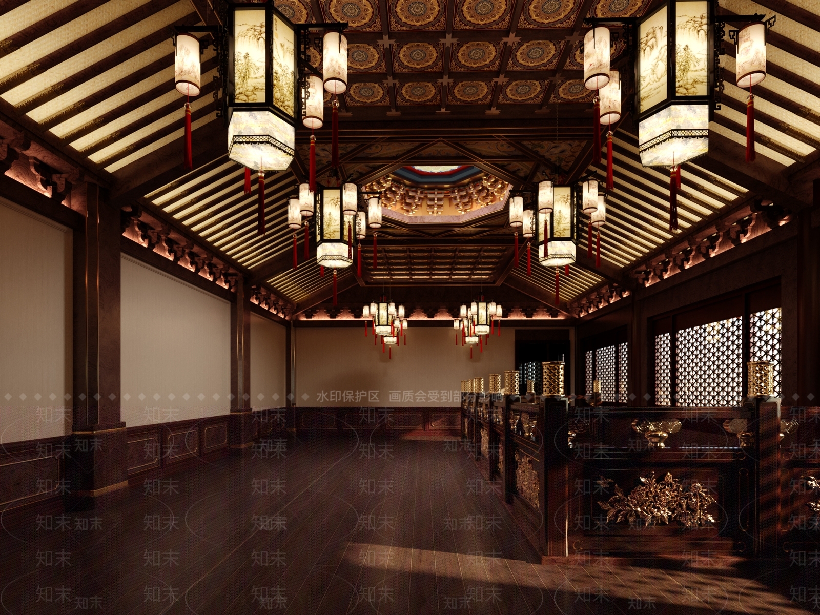 中式祠堂3D模型下载【ID:1121245063】