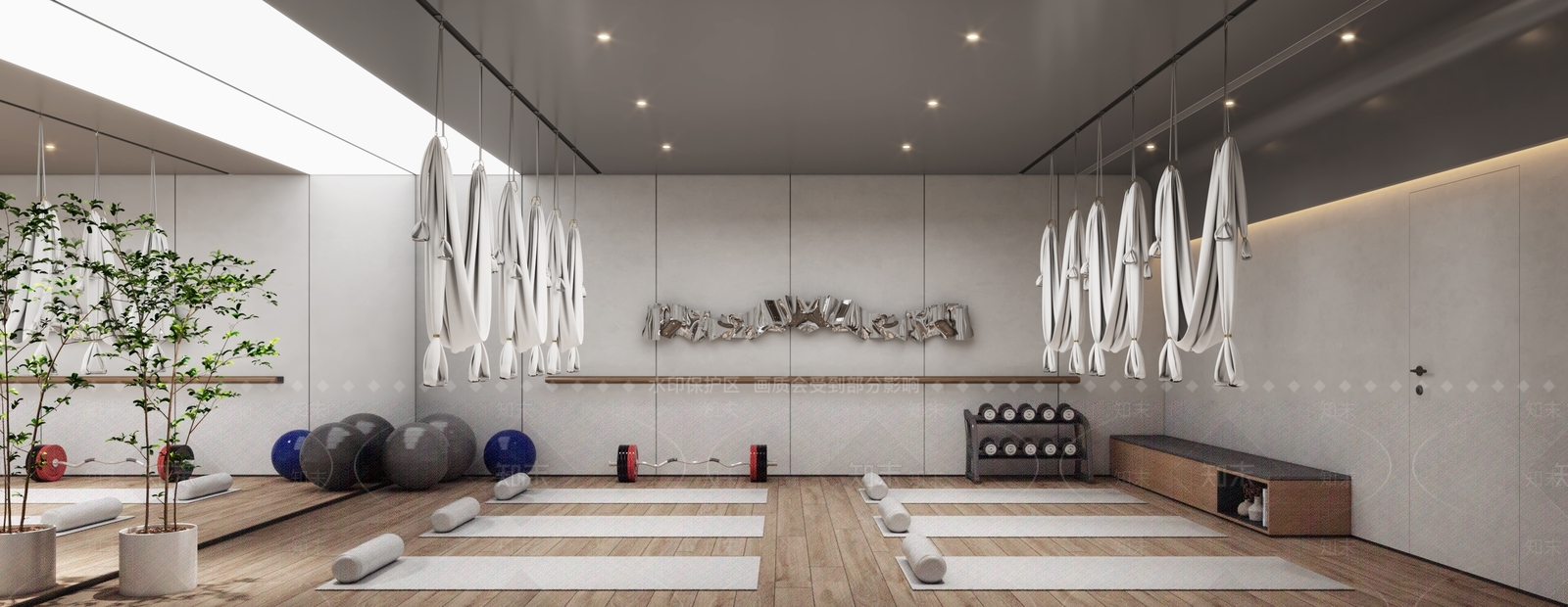 现代瑜伽室3D模型下载【ID:1121245331】