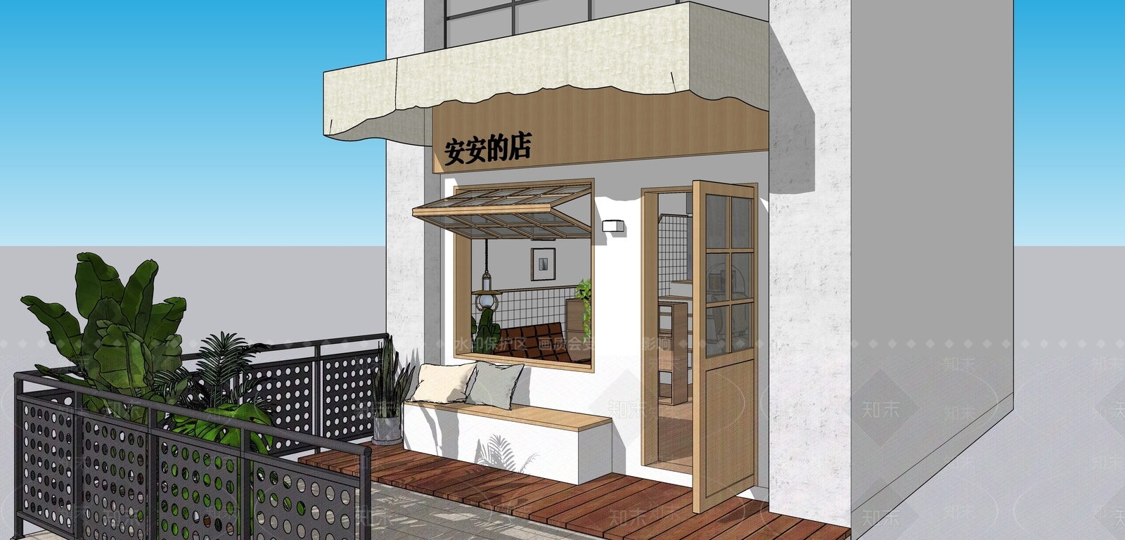 现代理发店SU模型下载【ID:1121247215】