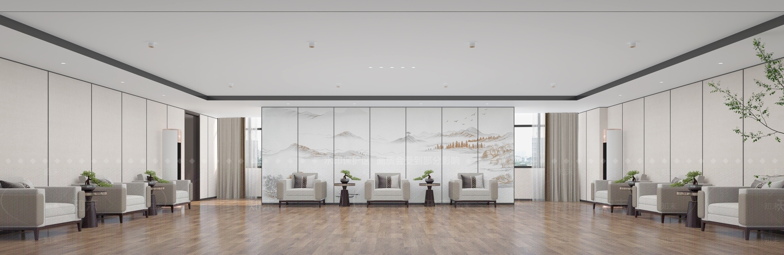 现代会客厅3D模型下载【ID:1121247795】
