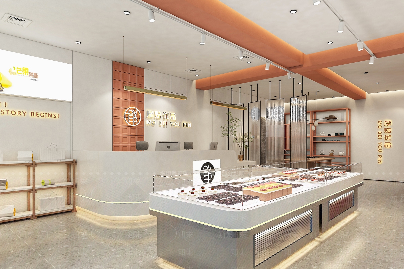 现代甜品面包店3D模型下载【ID:1121247927】