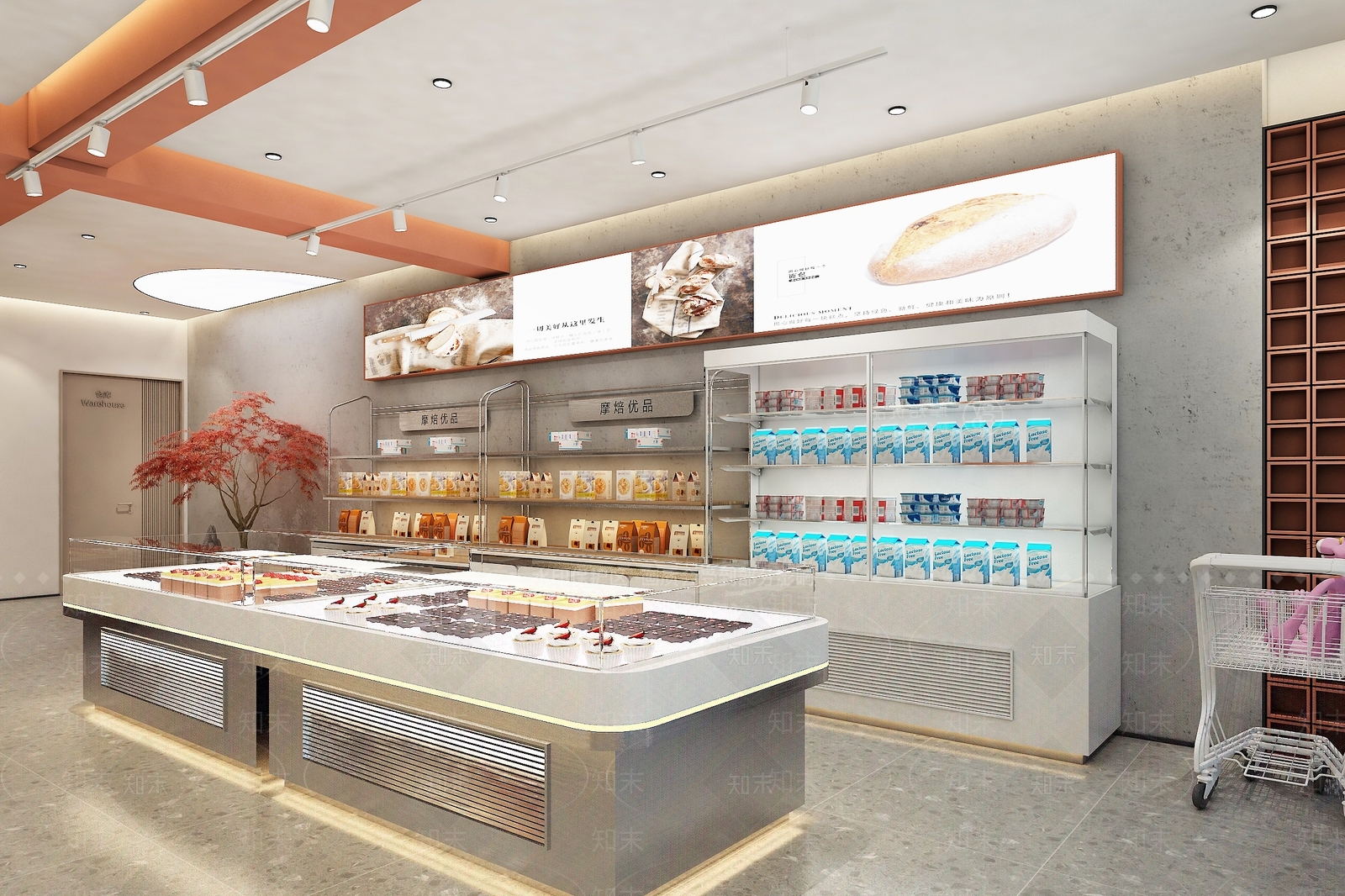 现代甜品面包店3D模型下载【ID:1121247927】