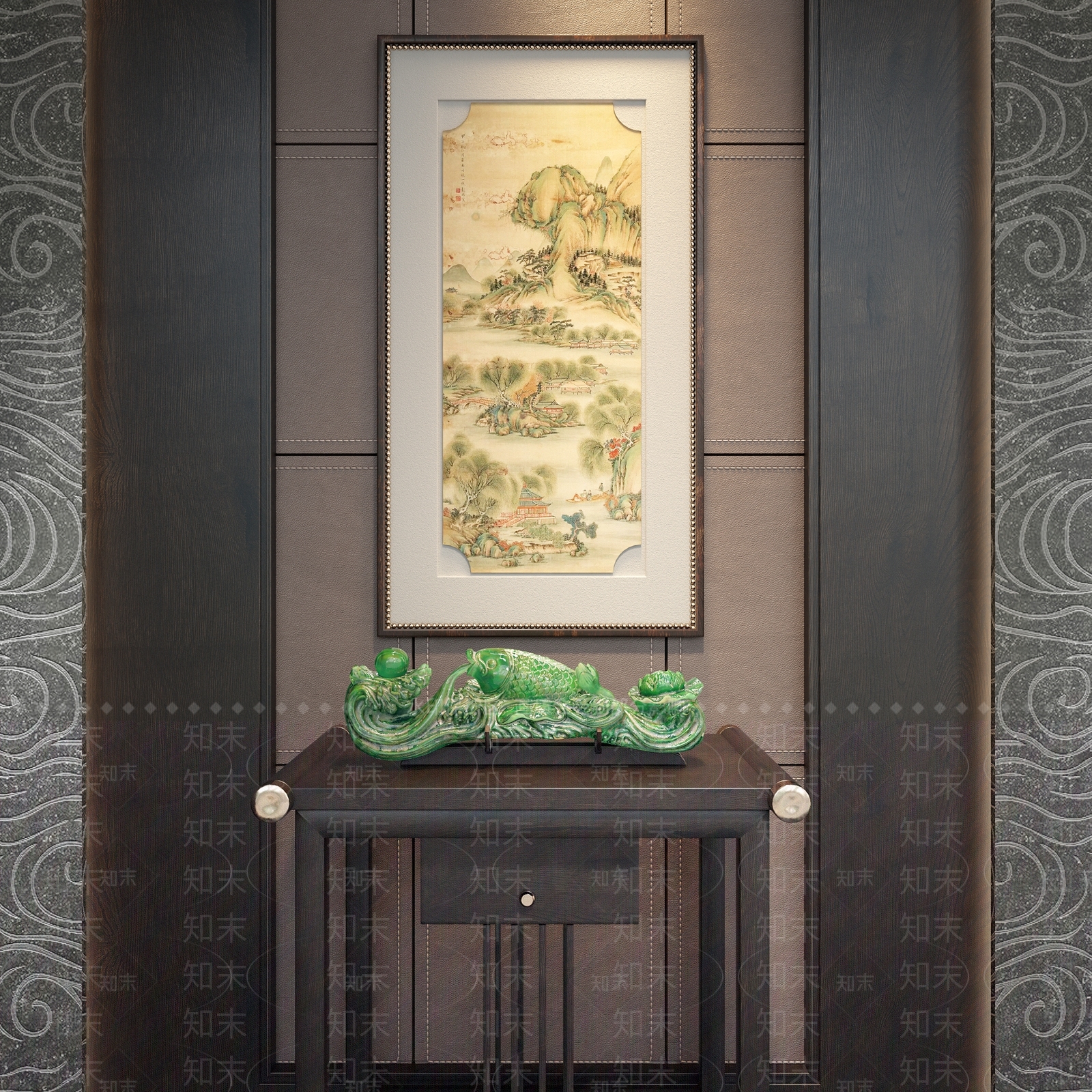 新中式玉石摆件3D模型下载【ID:1121281524】