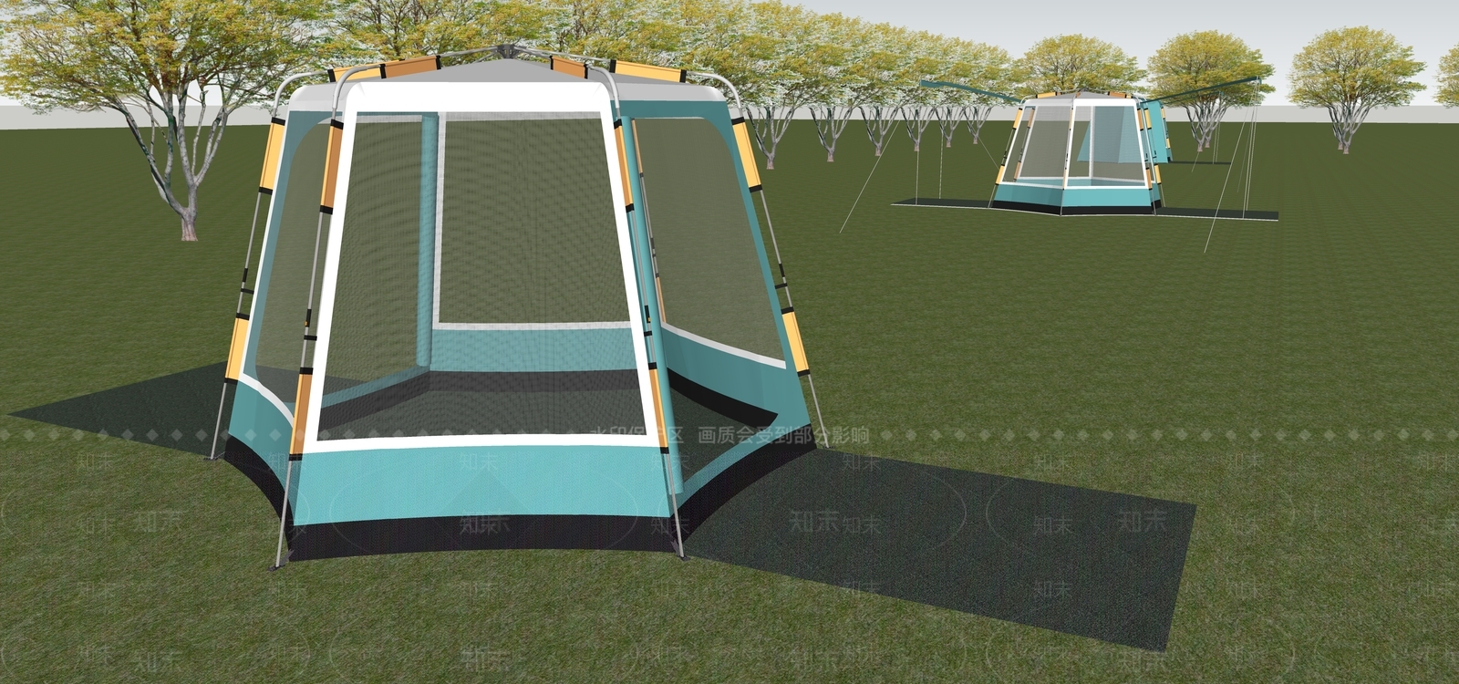 户外帐篷SU模型下载【ID:1121284981】