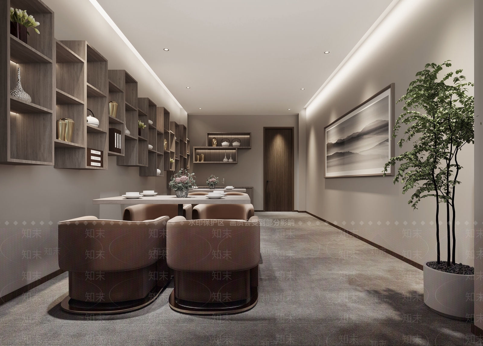 新中式茶水间3D模型下载【ID:1121293652】