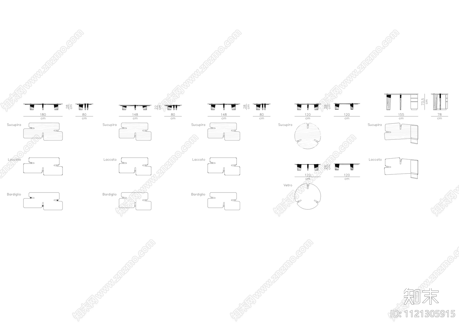 国外米洛提家具图库cad施工图下载【ID:1121305915】
