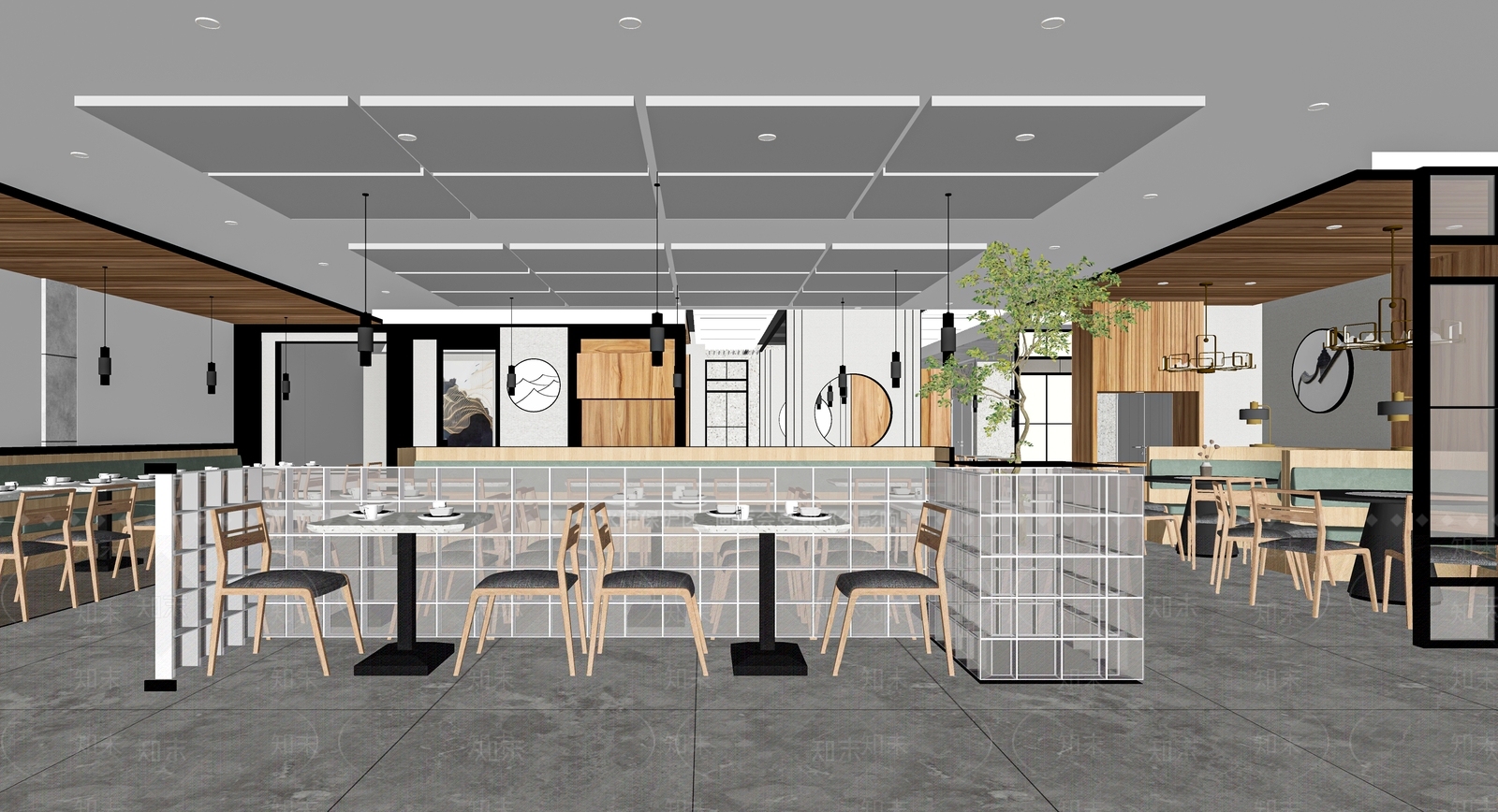 现代火锅店SU模型下载【ID:1121316652】