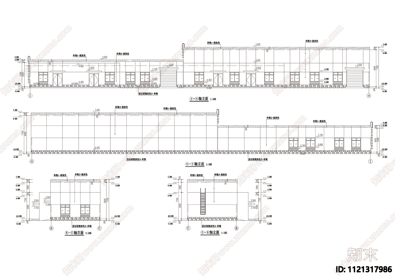 升压站建筑详图施工图cad施工图下载【ID:1121317986】