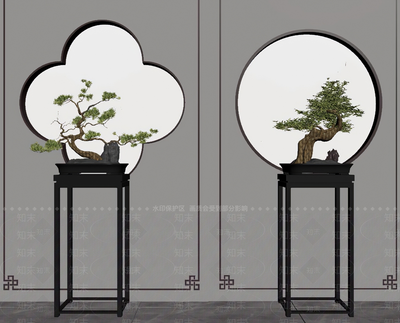 新中式花几SU模型下载【ID:1121320593】