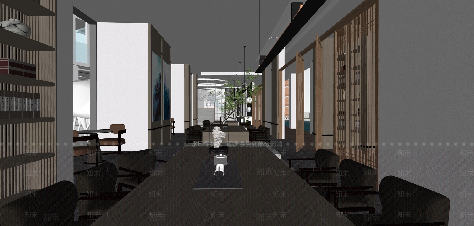 现代设计办公室SU模型下载【ID:1121838900】