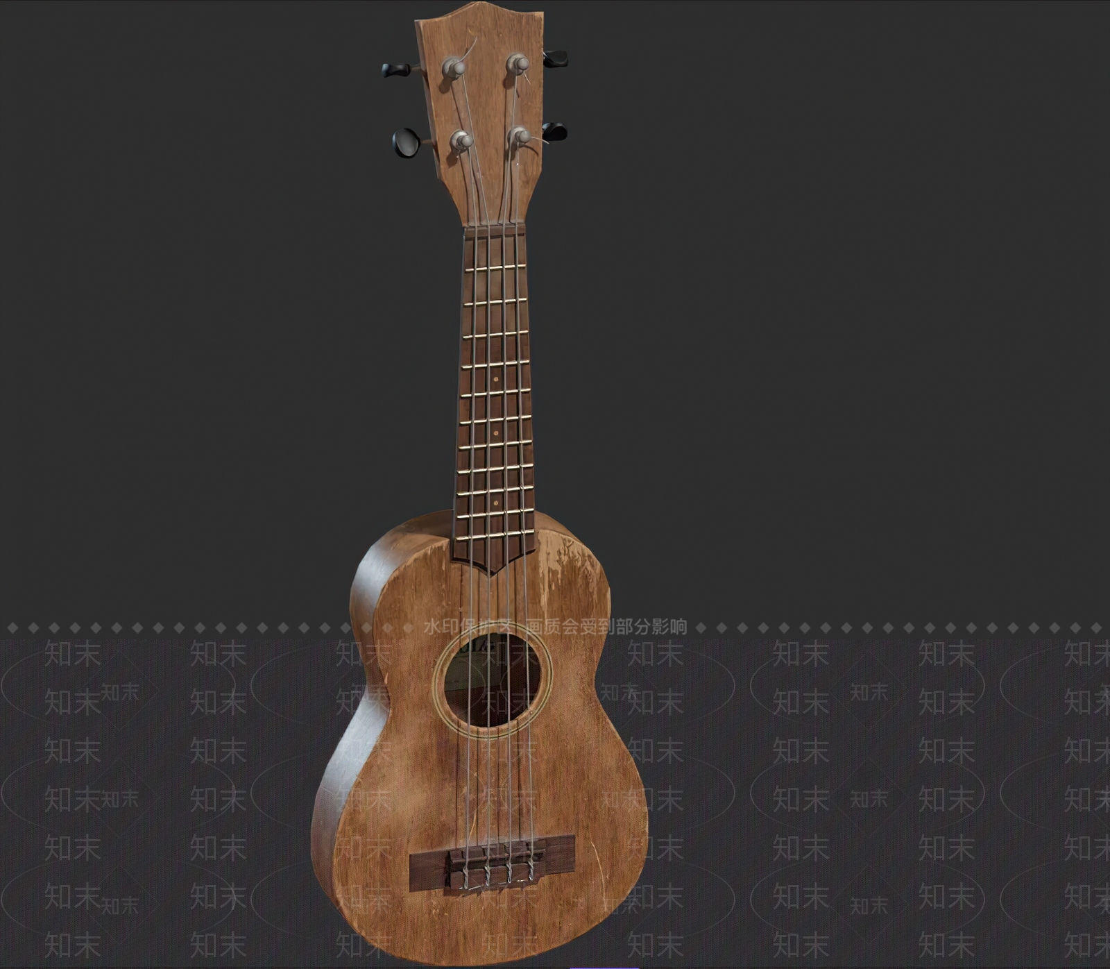 现代吉他3D模型下载【ID:1121357851】