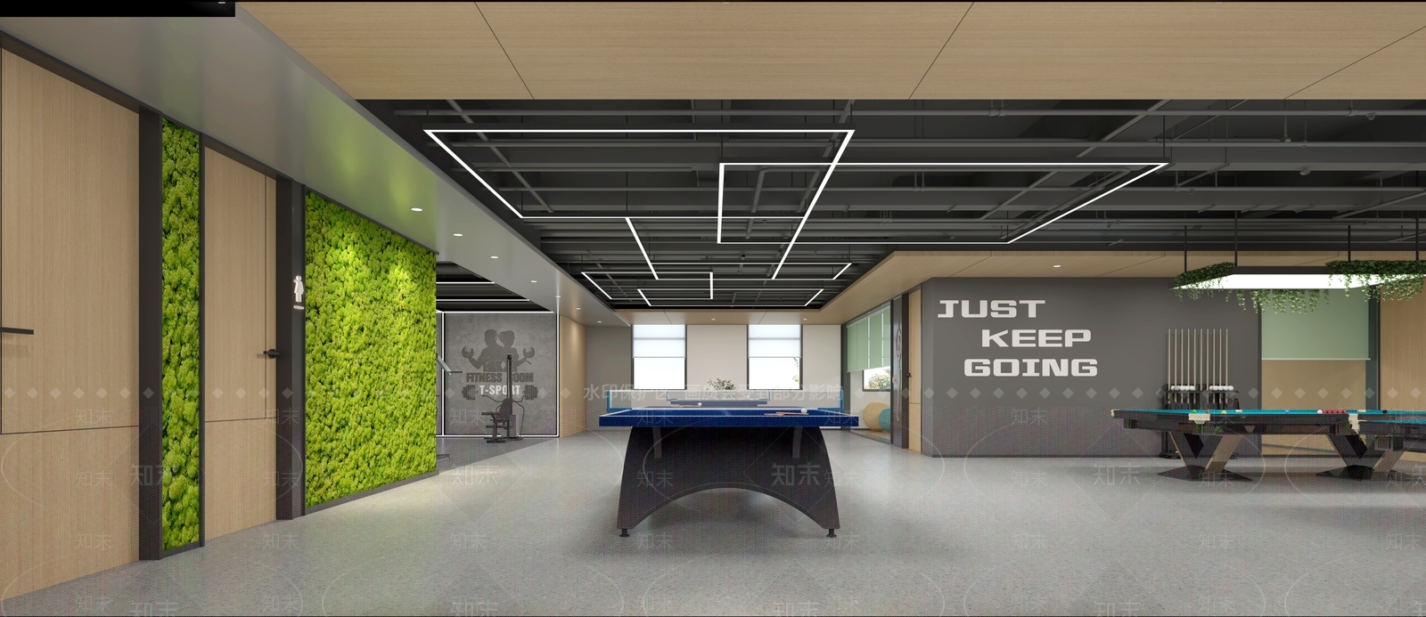 现代健身房3D模型下载【ID:1121358543】