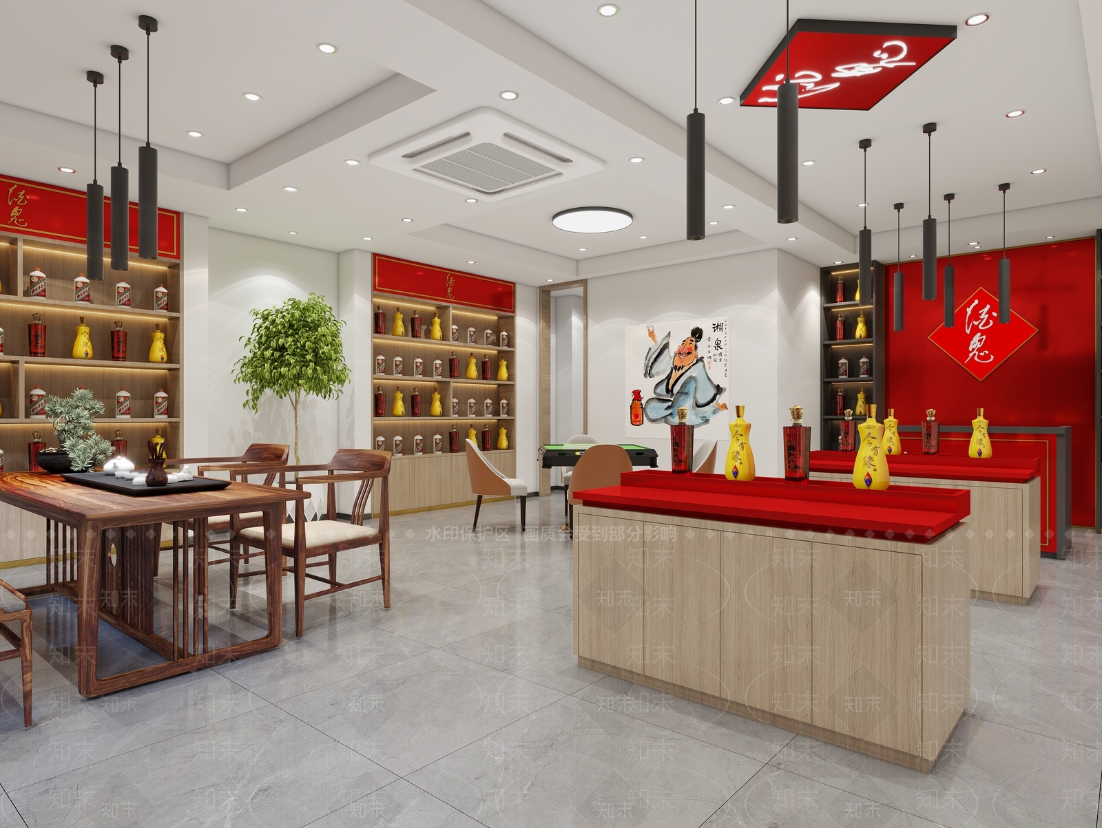 现代烟酒店3D模型下载【ID:1121359884】