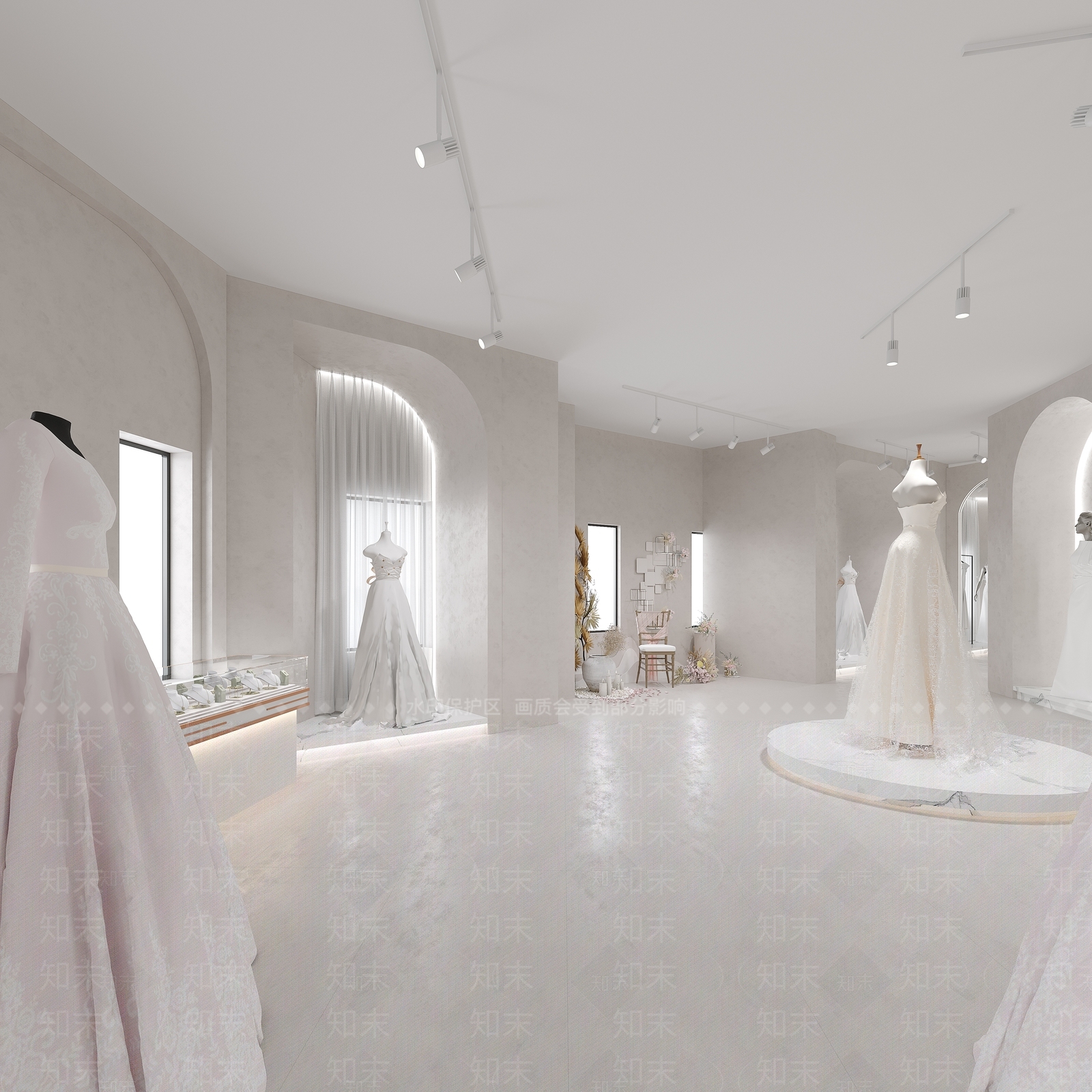 现代婚纱店3D模型下载【ID:1121380674】