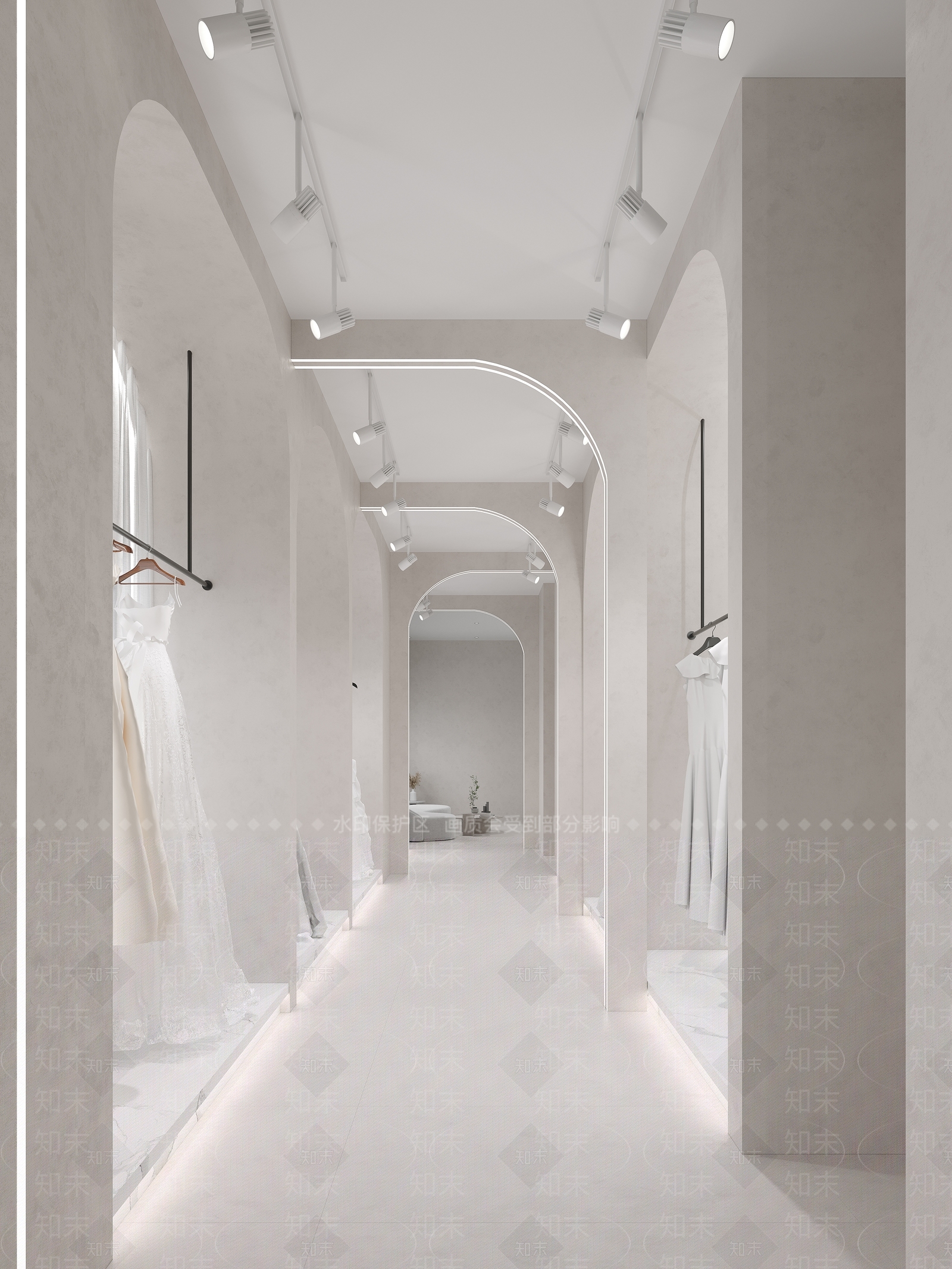 现代婚纱店3D模型下载【ID:1121380674】