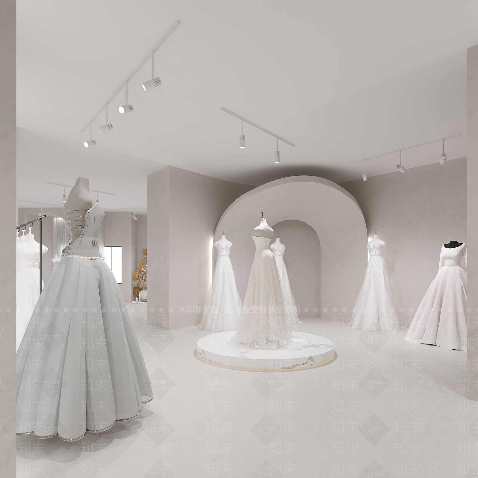 现代婚纱店3D模型下载【ID:1121380674】