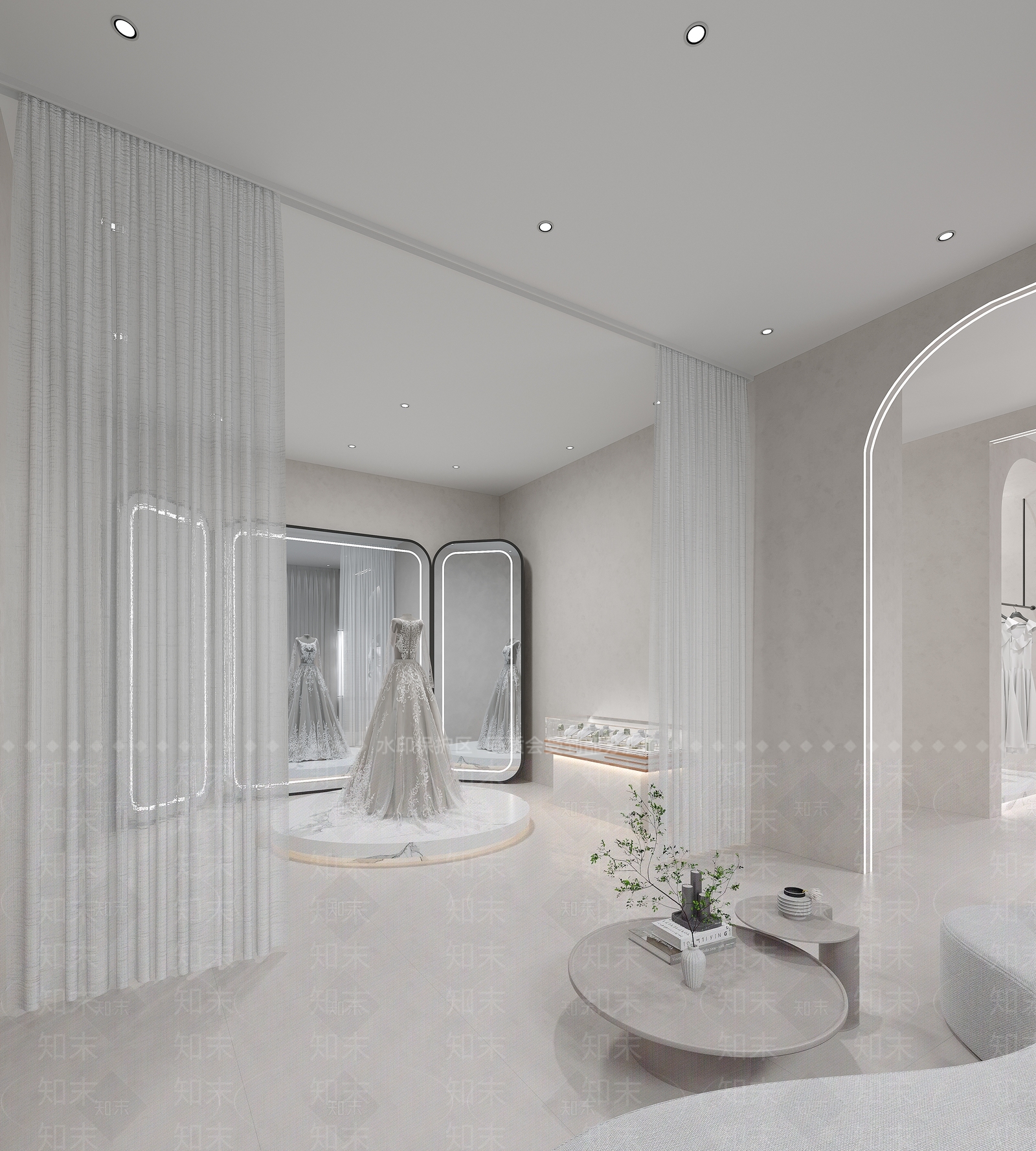 现代婚纱店3D模型下载【ID:1121380674】