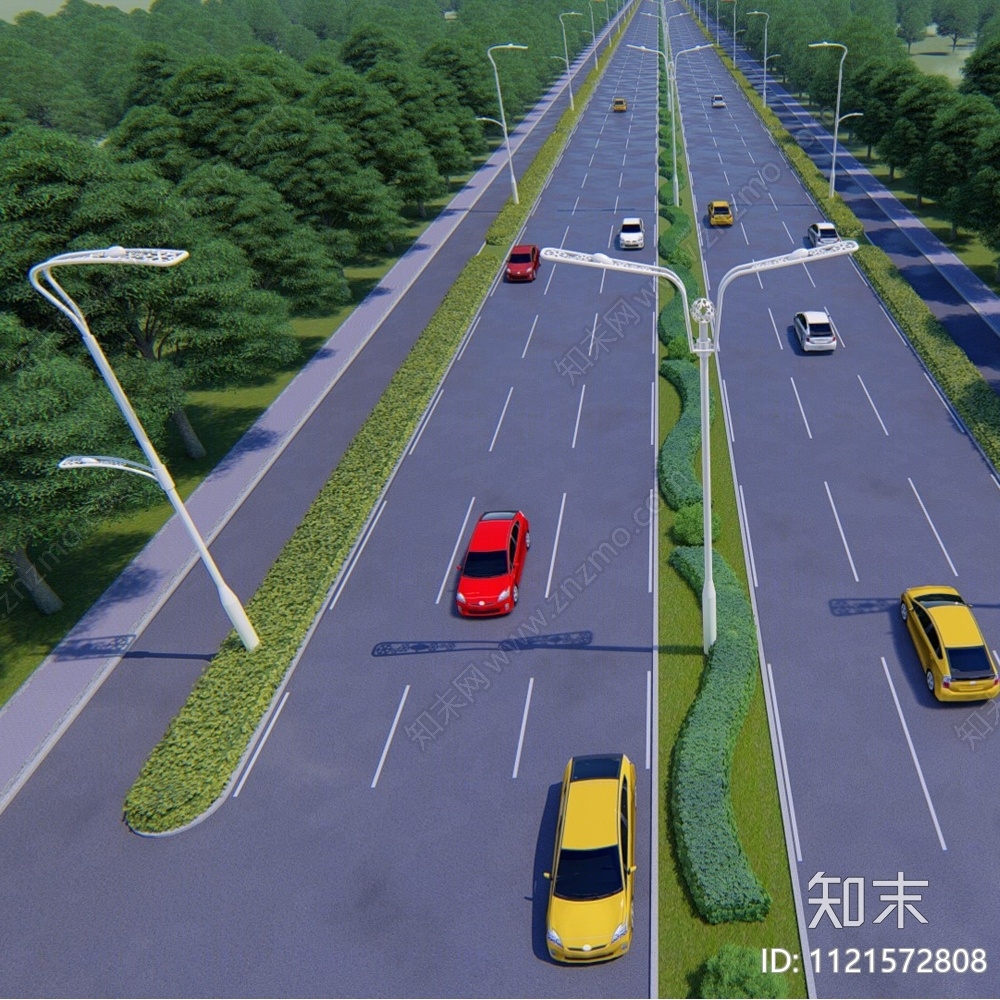 现代路灯SU模型下载【ID:1121572808】