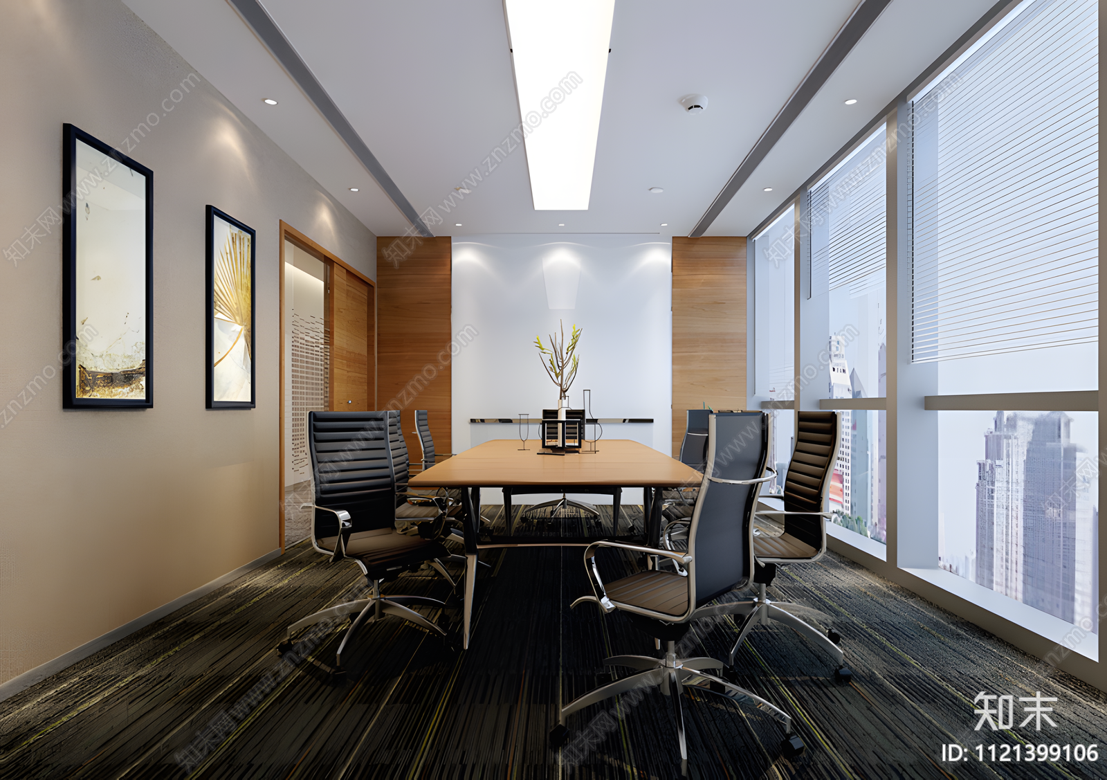 全套办公空间CAD施工图效果图施工图下载【ID:1121399106】