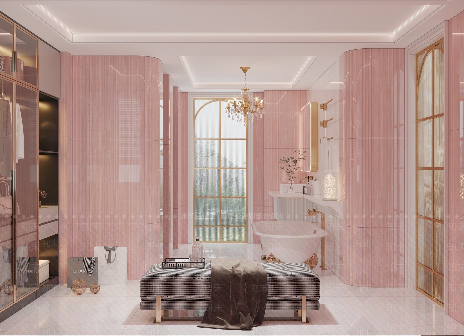 法式女孩儿卫生间3D模型下载【ID:1121402938】