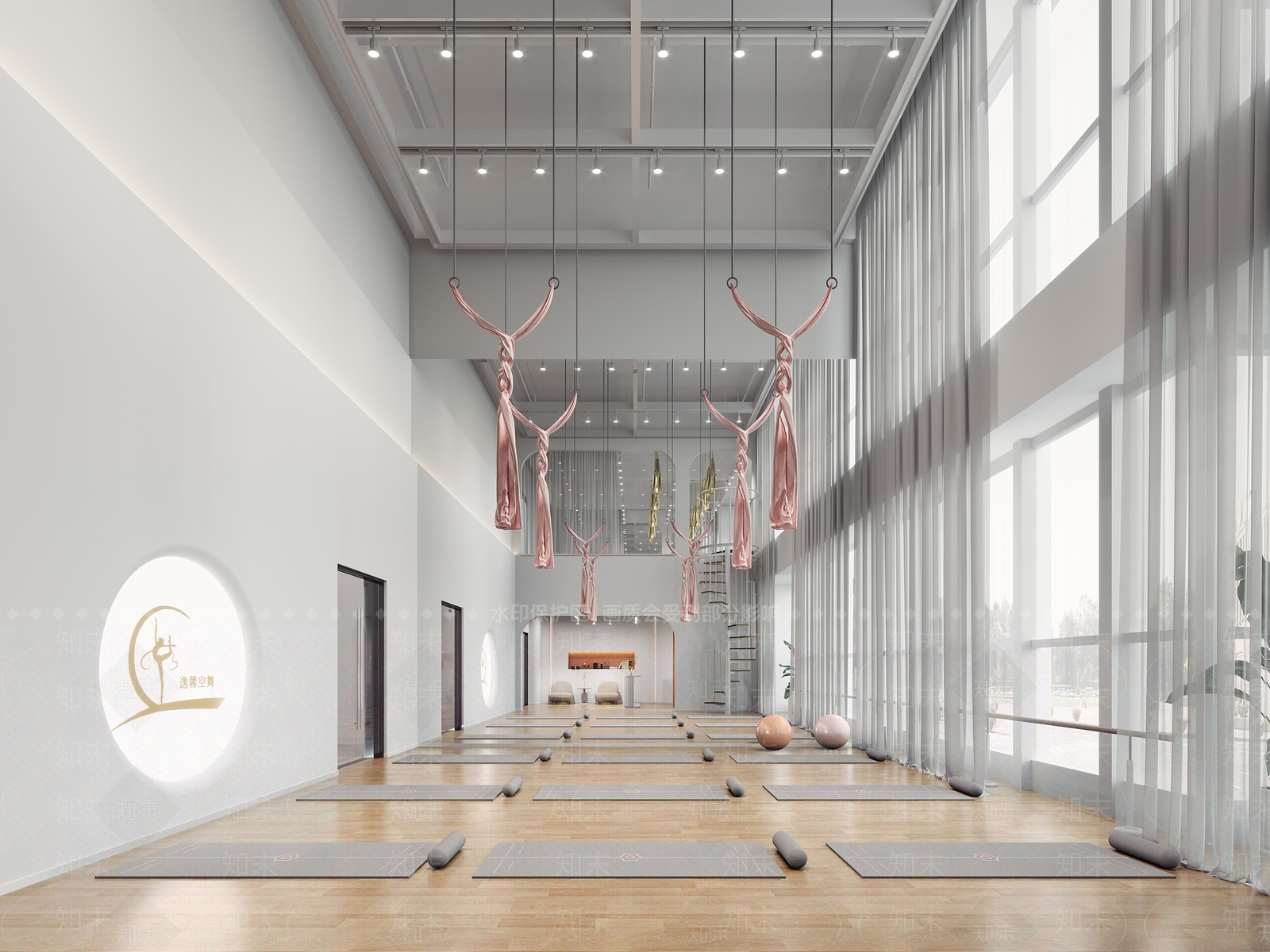 现代瑜伽室3D模型下载【ID:1121405043】