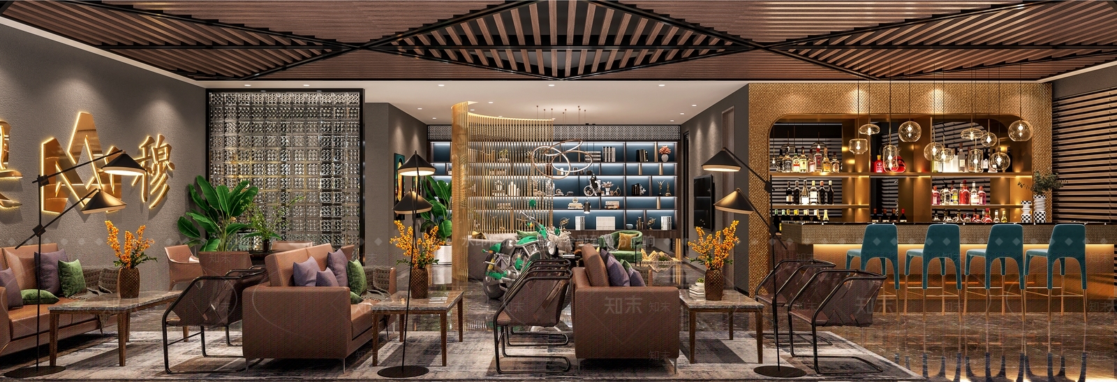 现代汽修店3D模型下载【ID:1121453005】