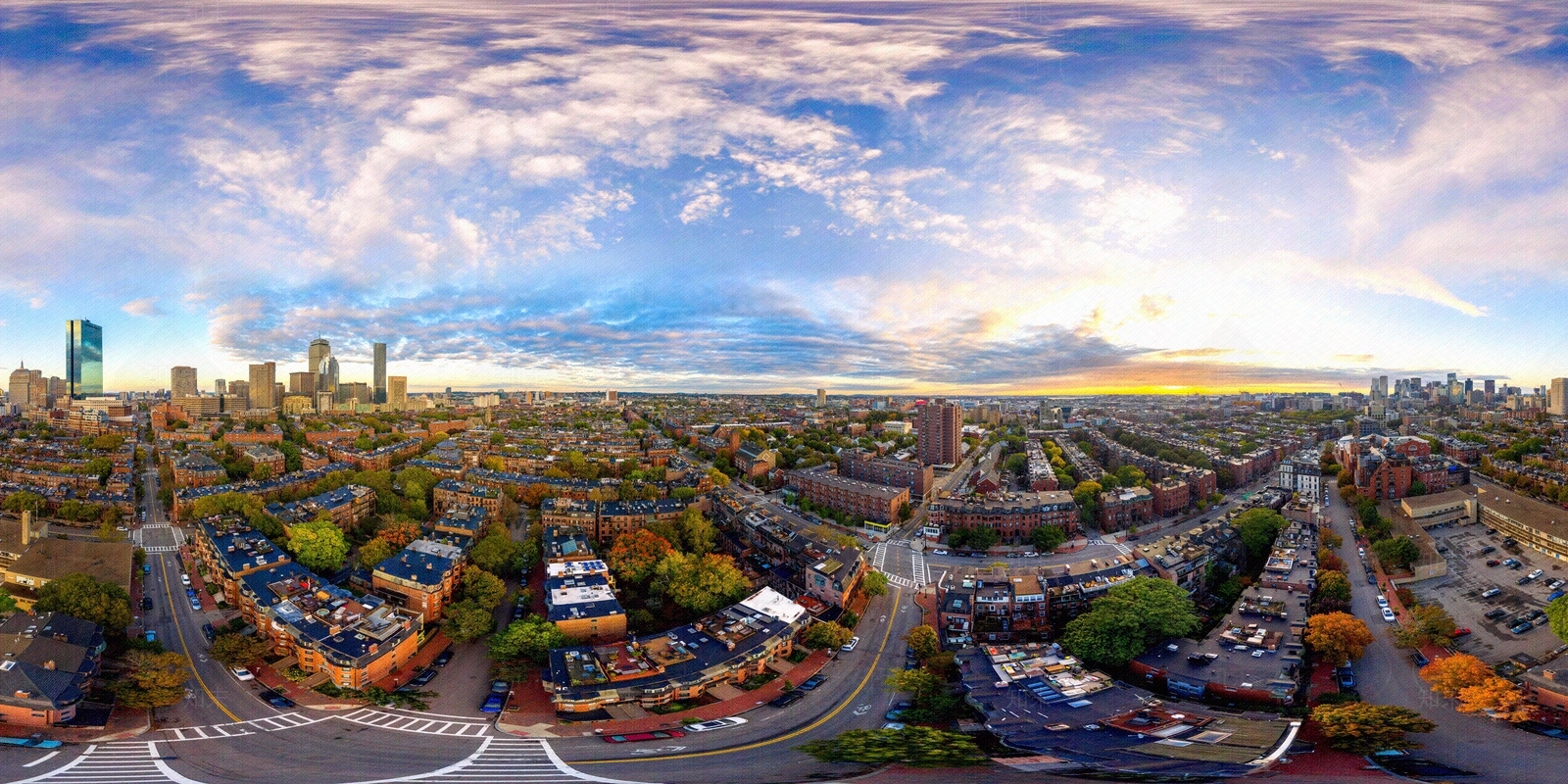 彩色小镇黄昏HDR贴图下载【ID:1121414506】