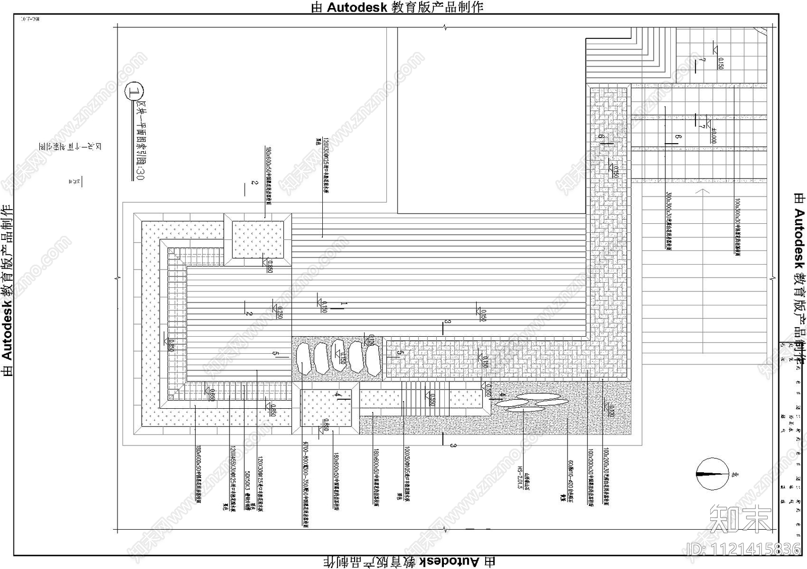 现代简约别墅屋顶花园景观绿化水电园建施工图施工图下载【ID:1121415836】