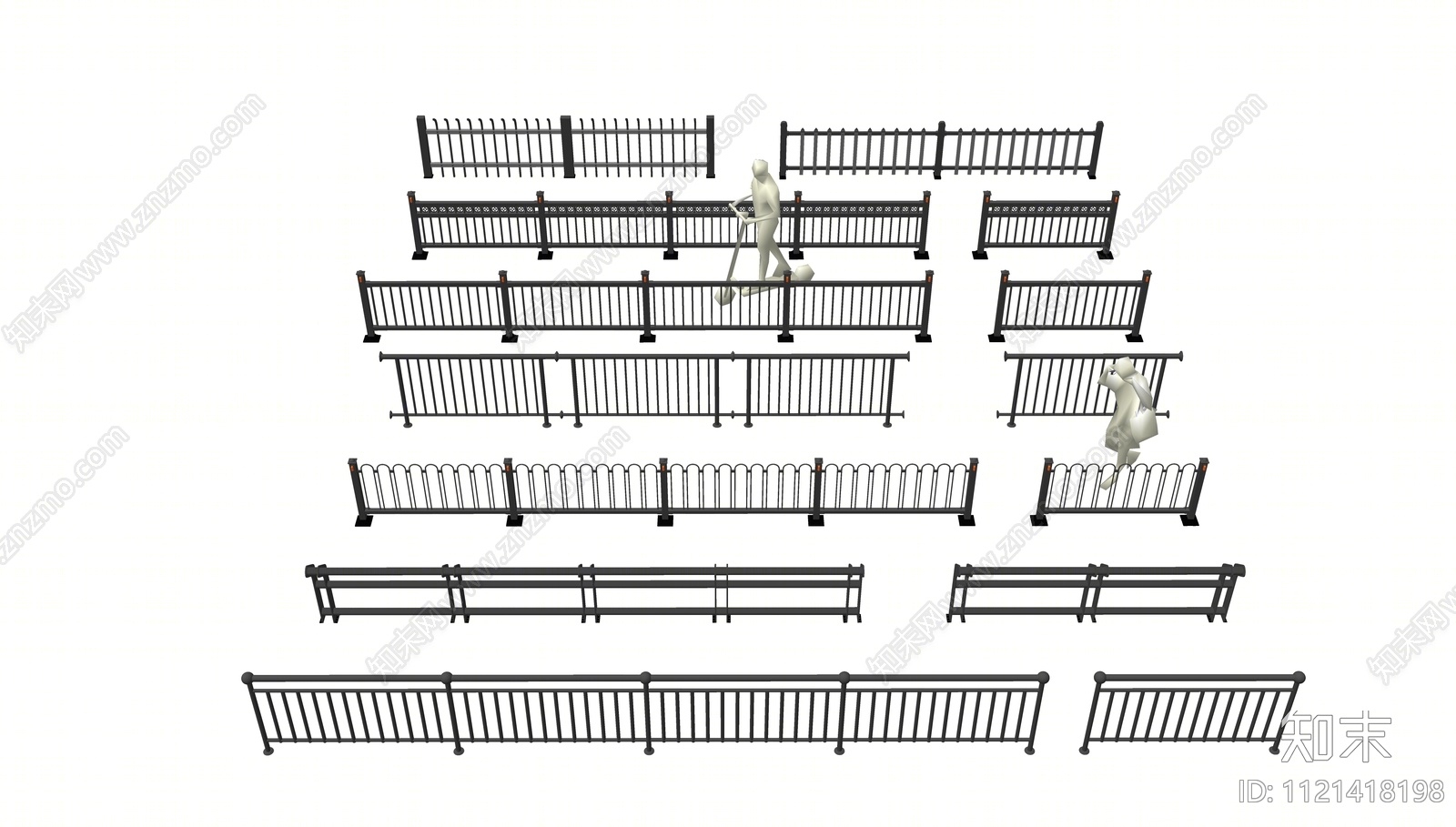 现代道路护栏SU模型下载【ID:1121418198】